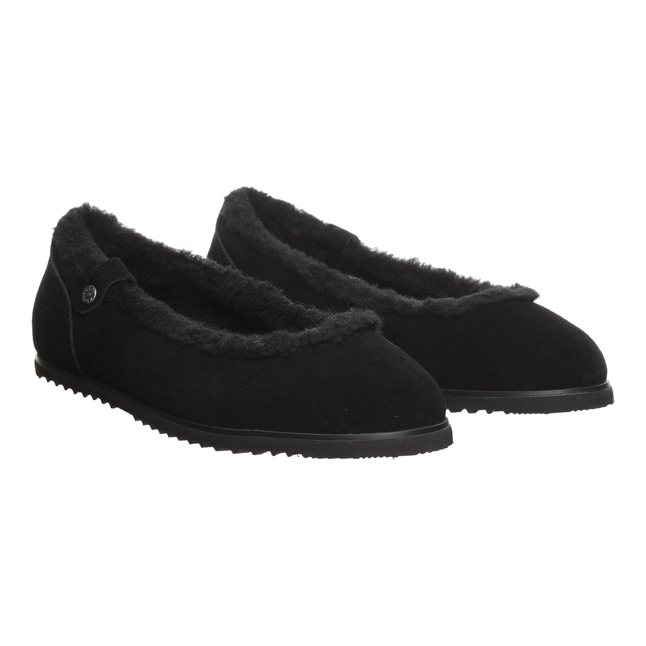 Bearpaw Delphi Women's Winter Ballet Flats - Black - pair view