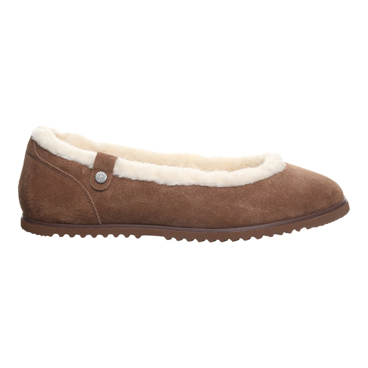 Bearpaw Delphi Women's Winter Ballet Flats - Cocoa - side view 2