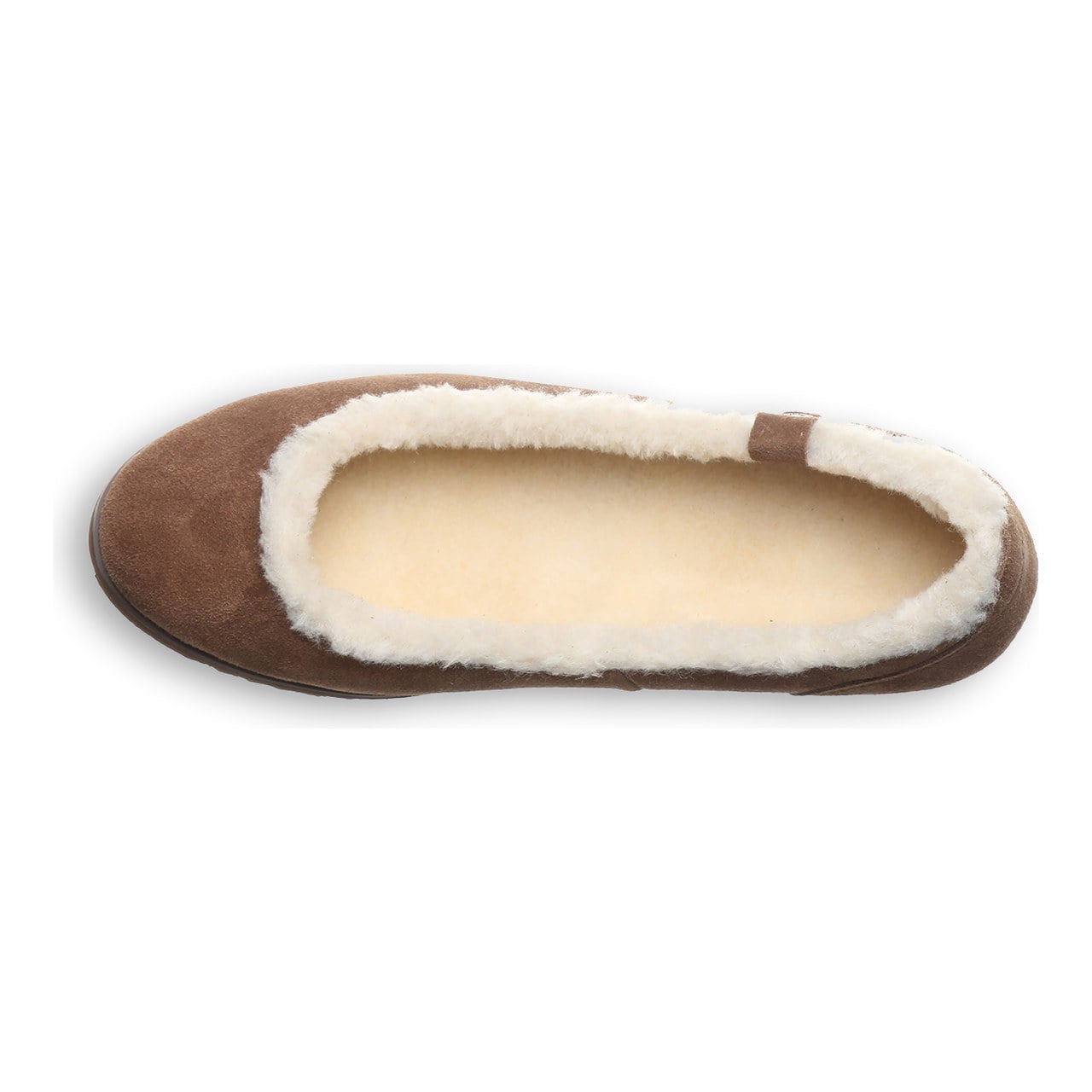 Bearpaw Delphi Women's Winter Ballet Flats - Cocoa - top view