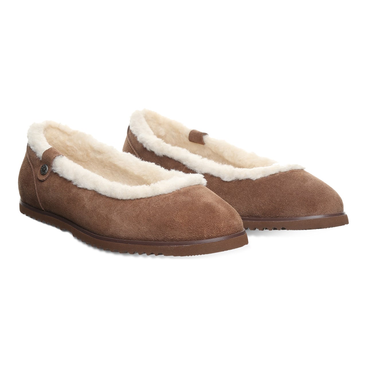 Bearpaw Delphi Women's Winter Ballet Flats - Cocoa - pair view