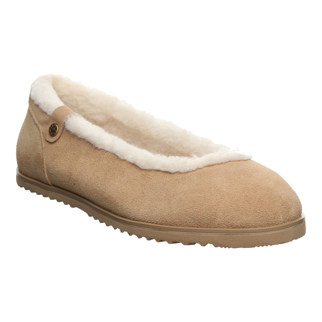 Bearpaw Delphi Women's Winter Ballet Flats - Toffee - angle main