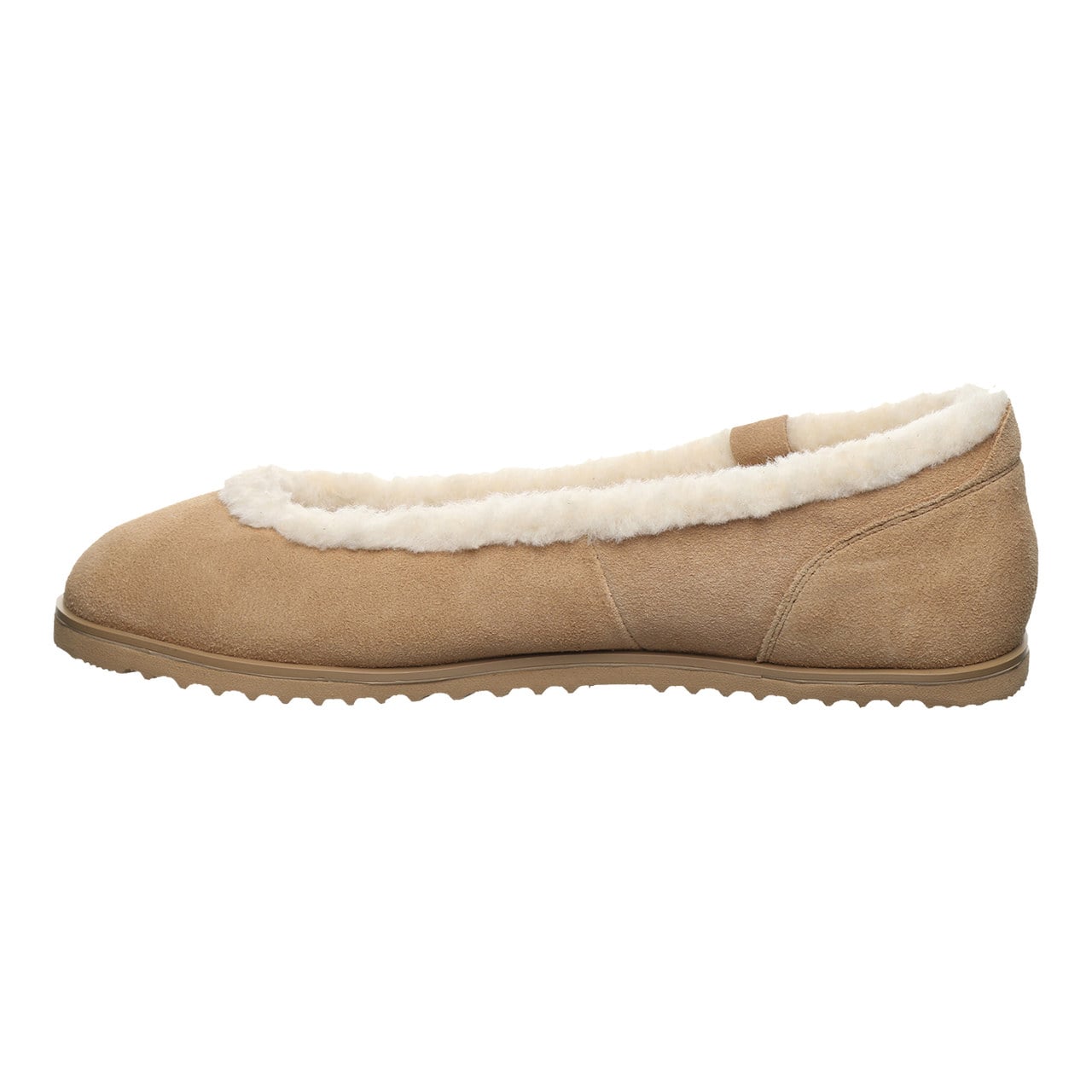 Bearpaw Delphi Women's Winter Ballet Flats - Toffee - side view