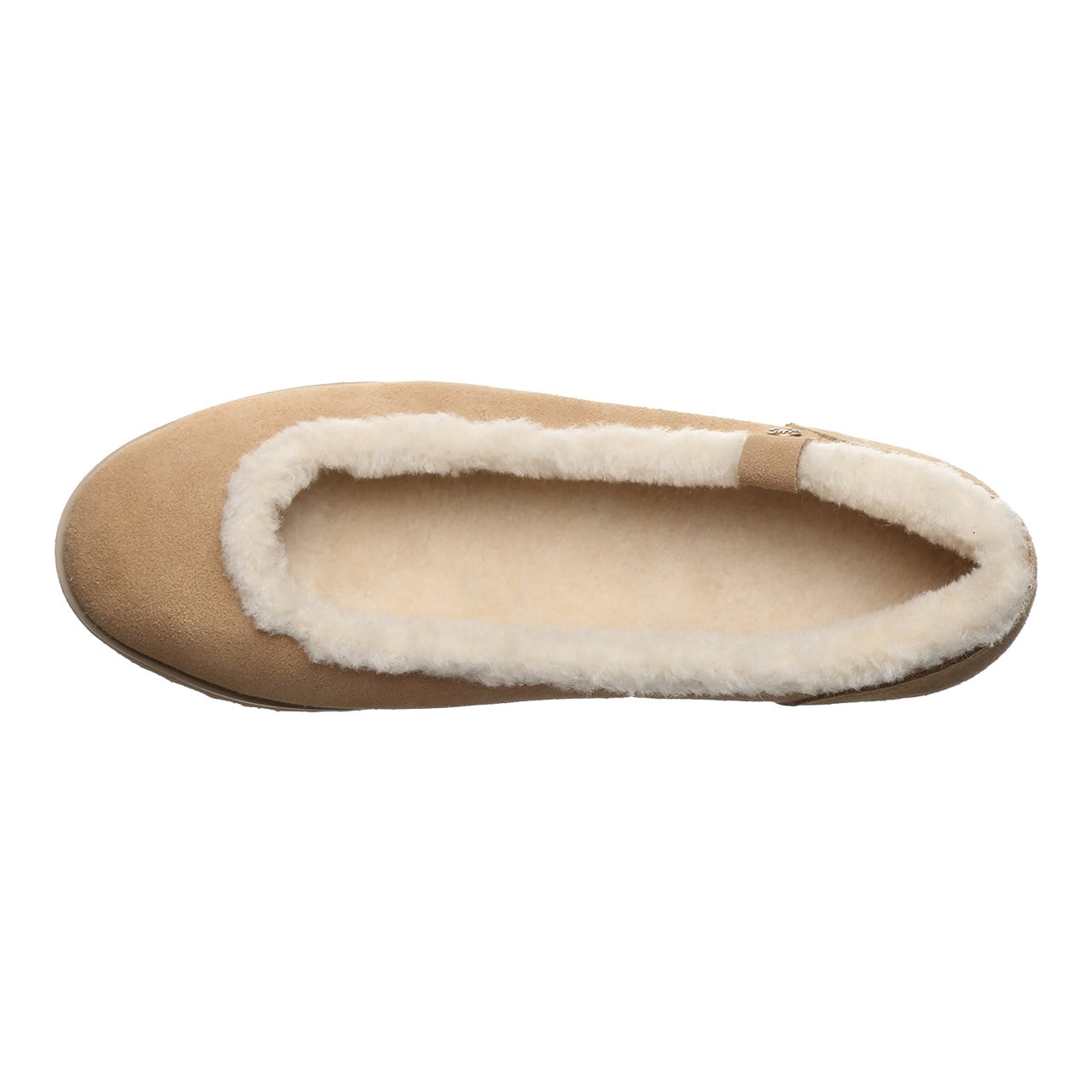 Bearpaw Delphi Women's Winter Ballet Flats - Toffee - top view