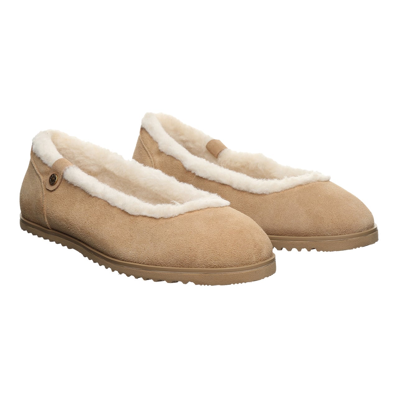 Bearpaw Delphi Women's Winter Ballet Flats - Toffee - pair view