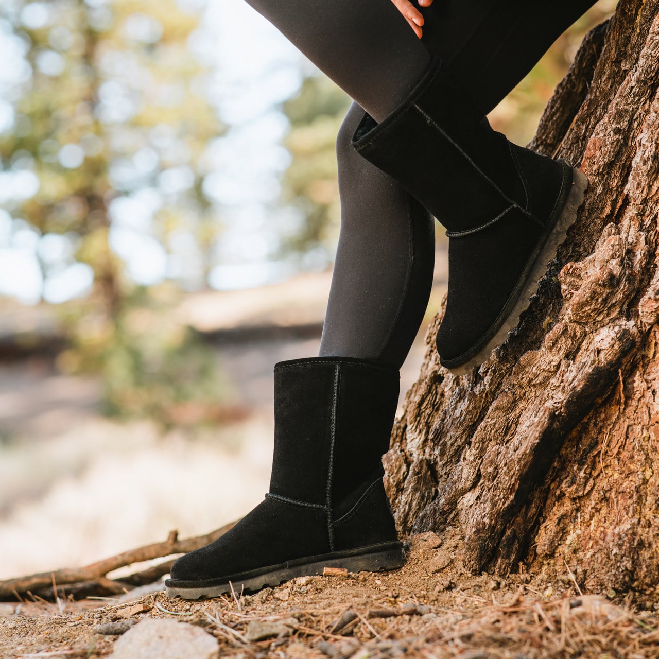 Bearpaw Elle Short - Women's Snow Boot - 1962W - BLACK - lifestyle view