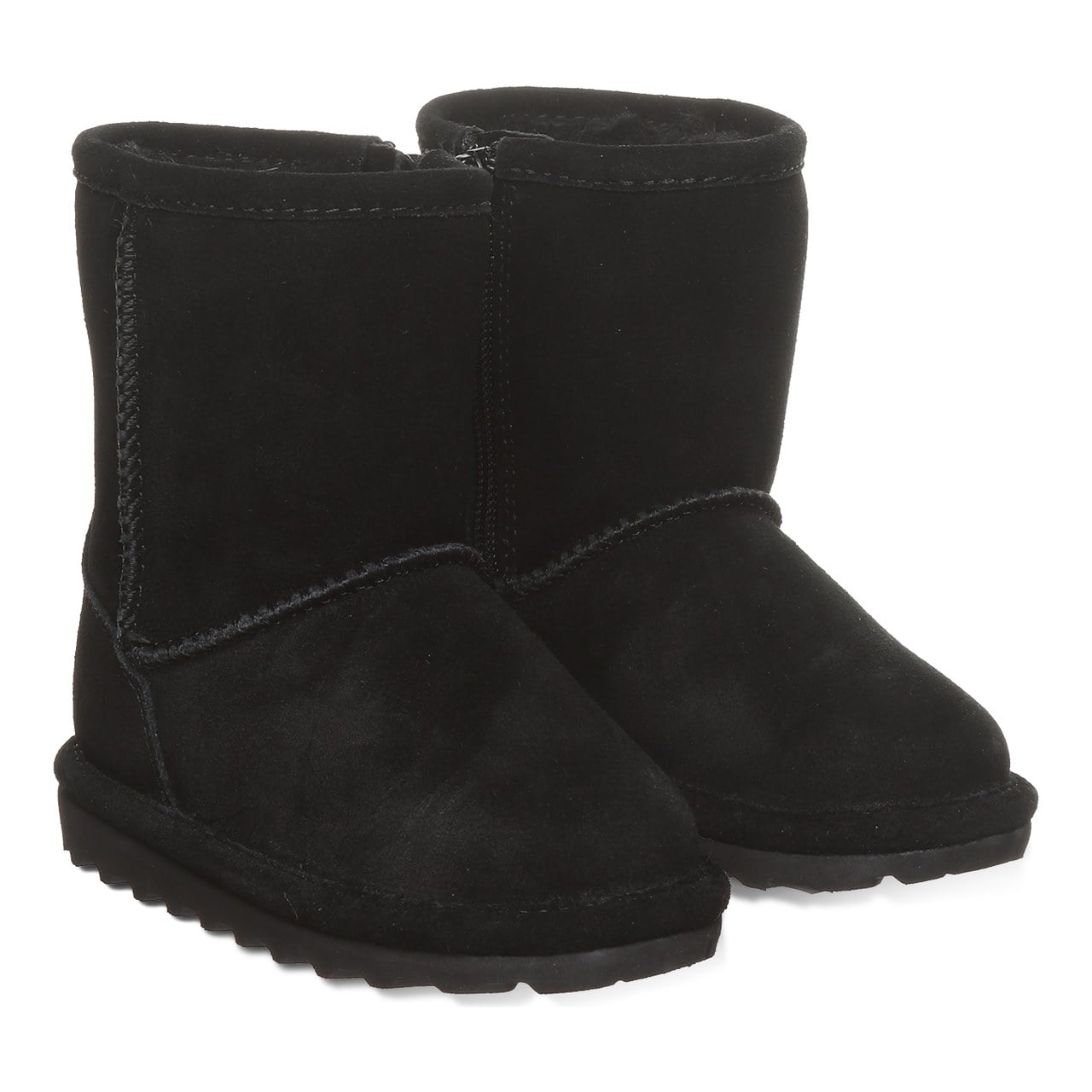 Bearpaw Elle Toddler Zipper - Toddler's Boots - 1962tz - BLACK - pair view