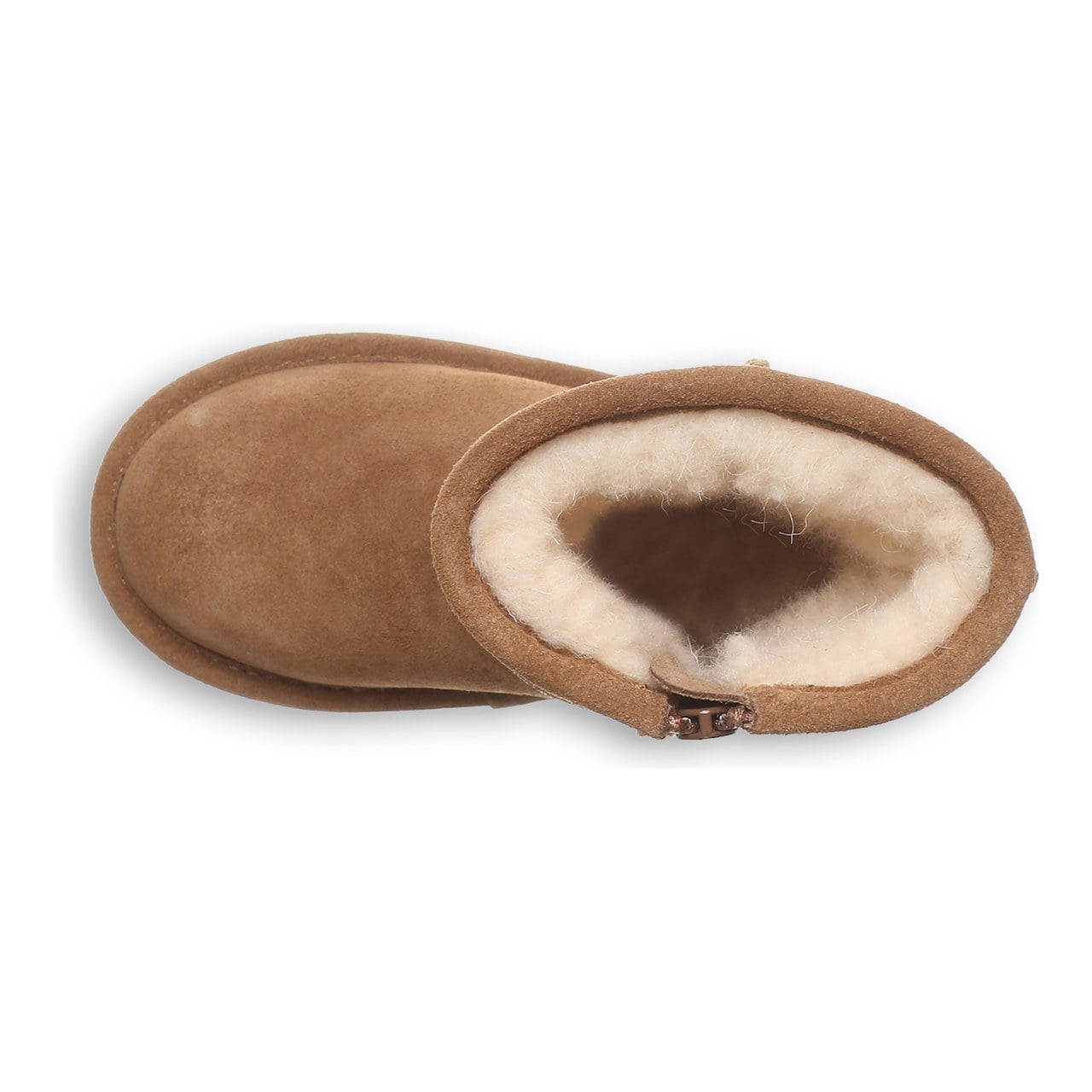 Bearpaw Elle Toddler Zipper - Toddler's Boots - 1962tz - HICKORY - top view