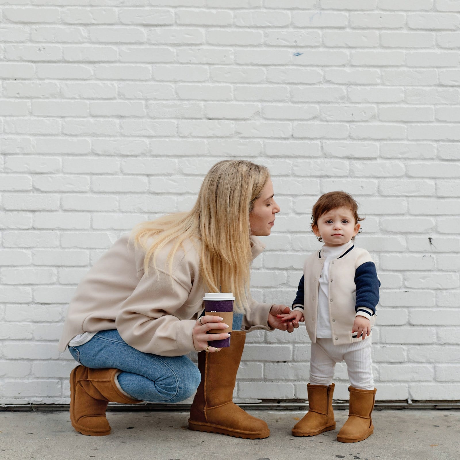 Bearpaw Elle Toddler Zipper - Toddler's Boots - 1962tz - HICKORY - lifestyle view