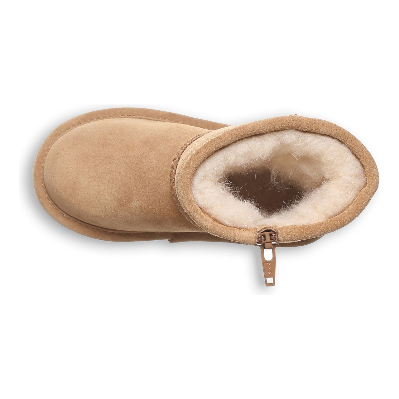 Bearpaw Elle Toddler Zipper - Toddler's Boots - 1962tz - ICED COFFEE - top view