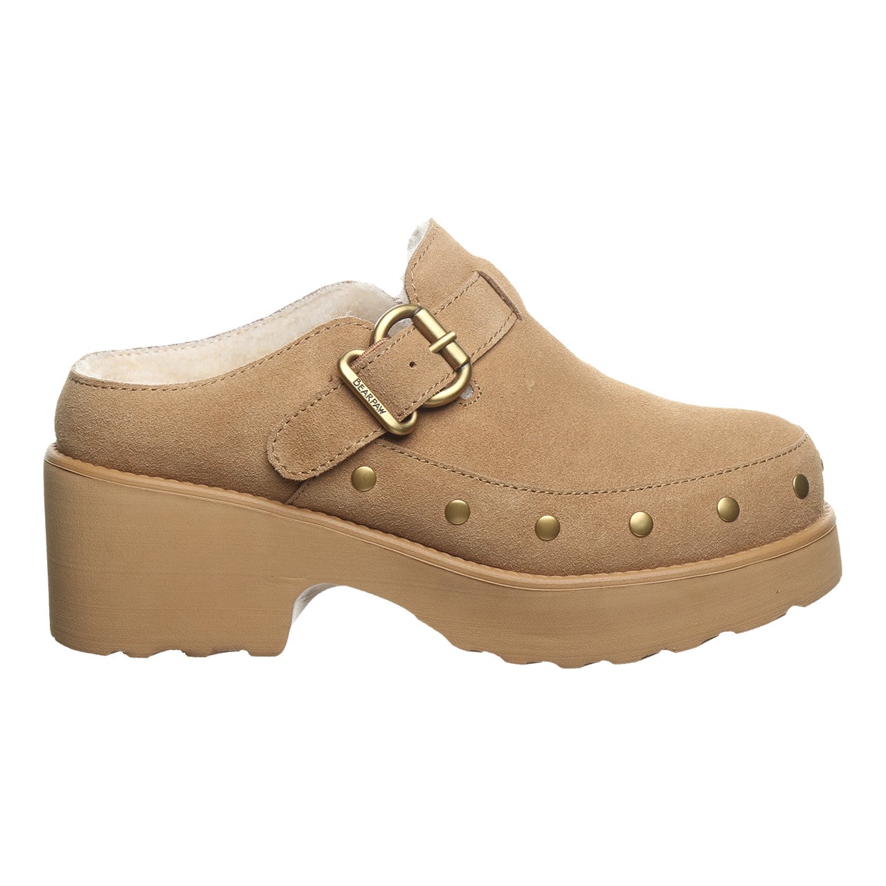 Bearpaw Falyn Women's Slip-On Clogs - Iced Coffee - side view 2
