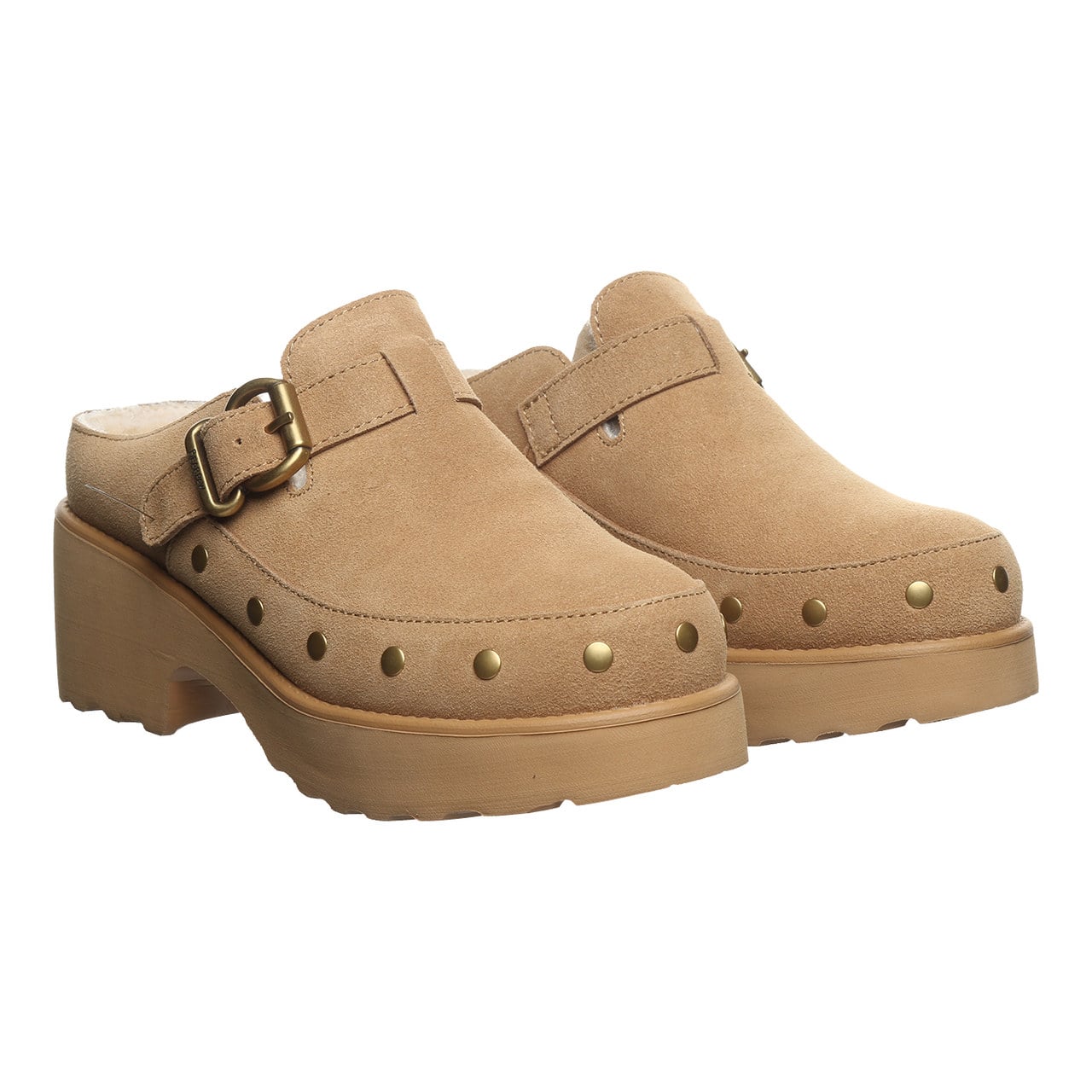 Bearpaw Falyn Women's Slip-On Clogs - Iced Coffee - pair view
