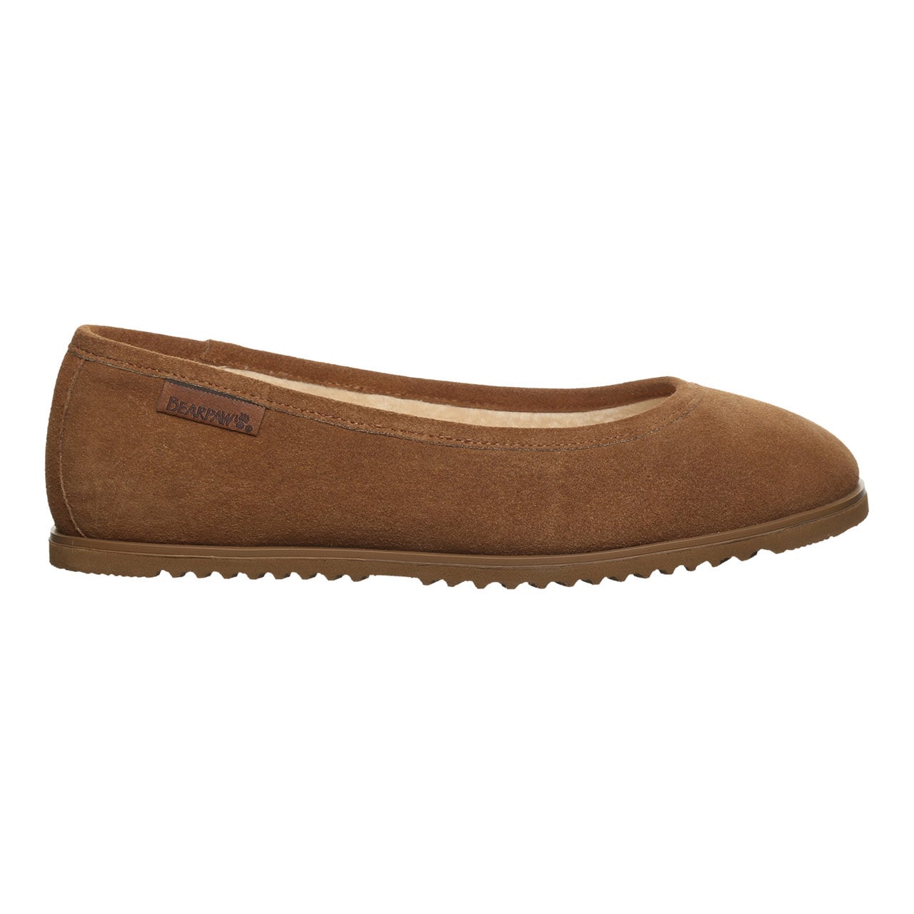 Bearpaw Jazlyn Women's Winter Ballet Flats - Hickory - side view 2