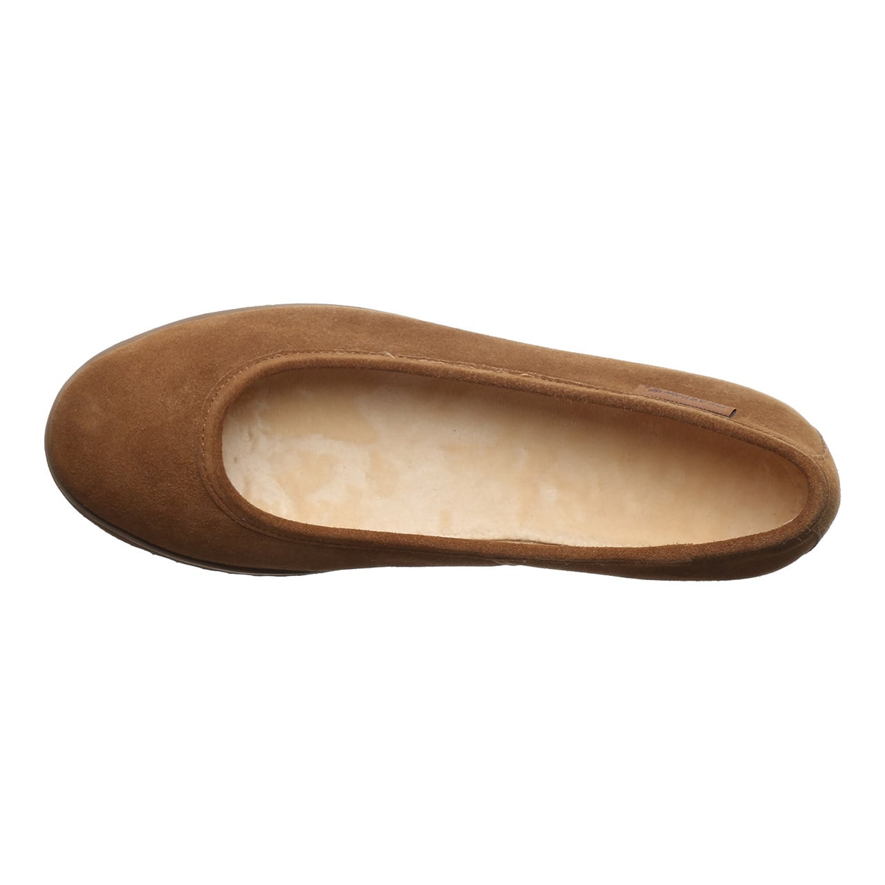 Bearpaw Jazlyn Women's Winter Ballet Flats - Hickory - top view