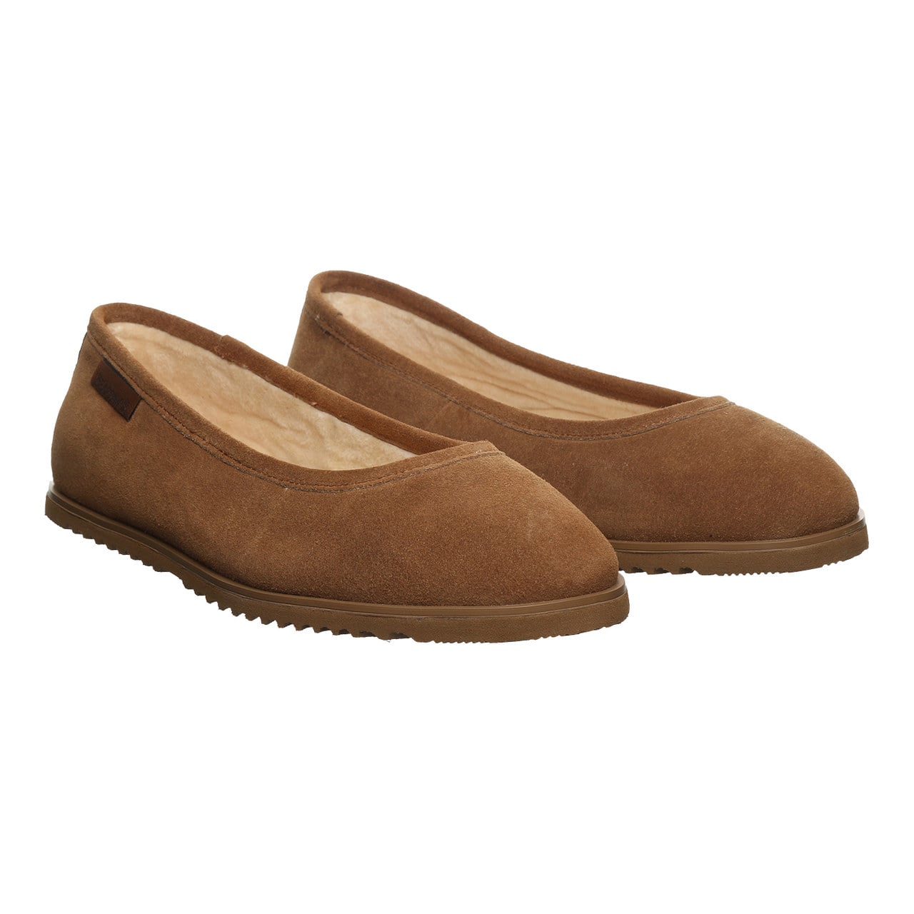 Bearpaw Jazlyn Women's Winter Ballet Flats - Hickory - pair view