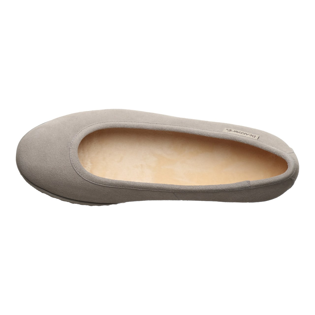 Bearpaw Jazlyn Women's Winter Ballet Flats - Mushroom - top view