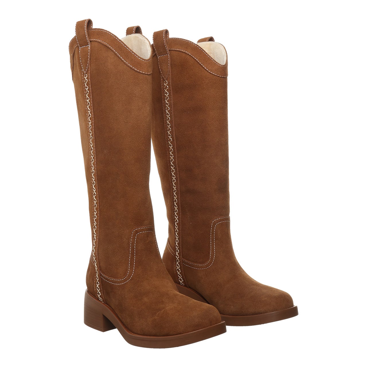 Bearpaw Jessie Women's Western Pull-On Boots - Cinnamon - pair view