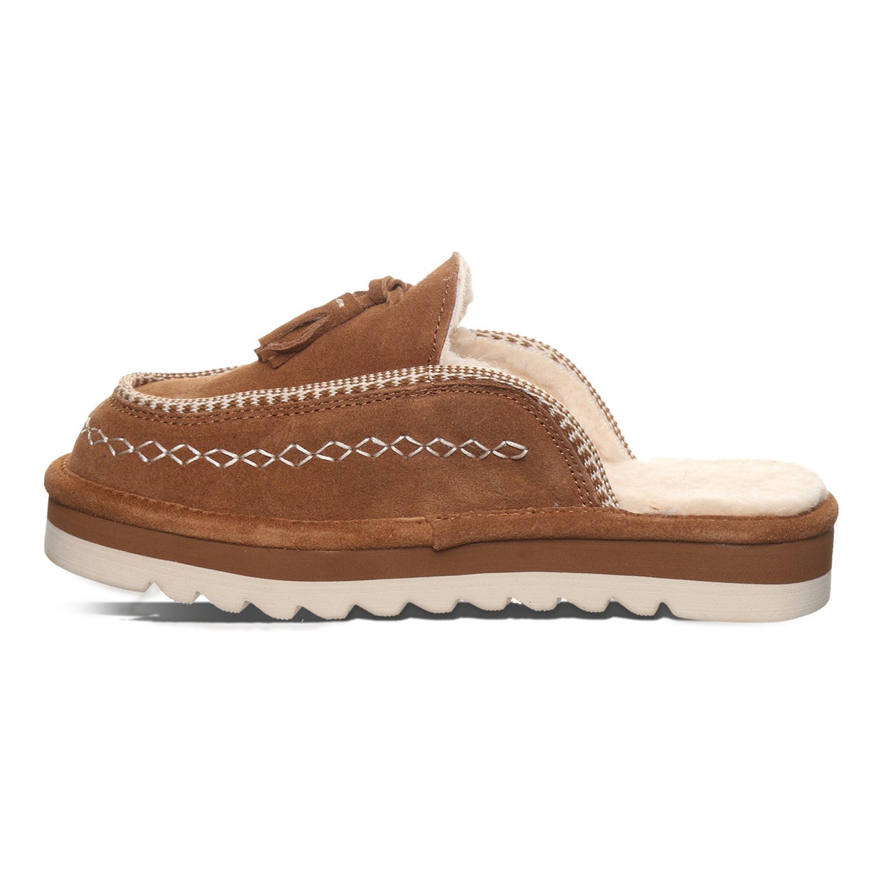 Bearpaw Leona Women's Cozy Slip-On Slippers - Cinnamon - side view