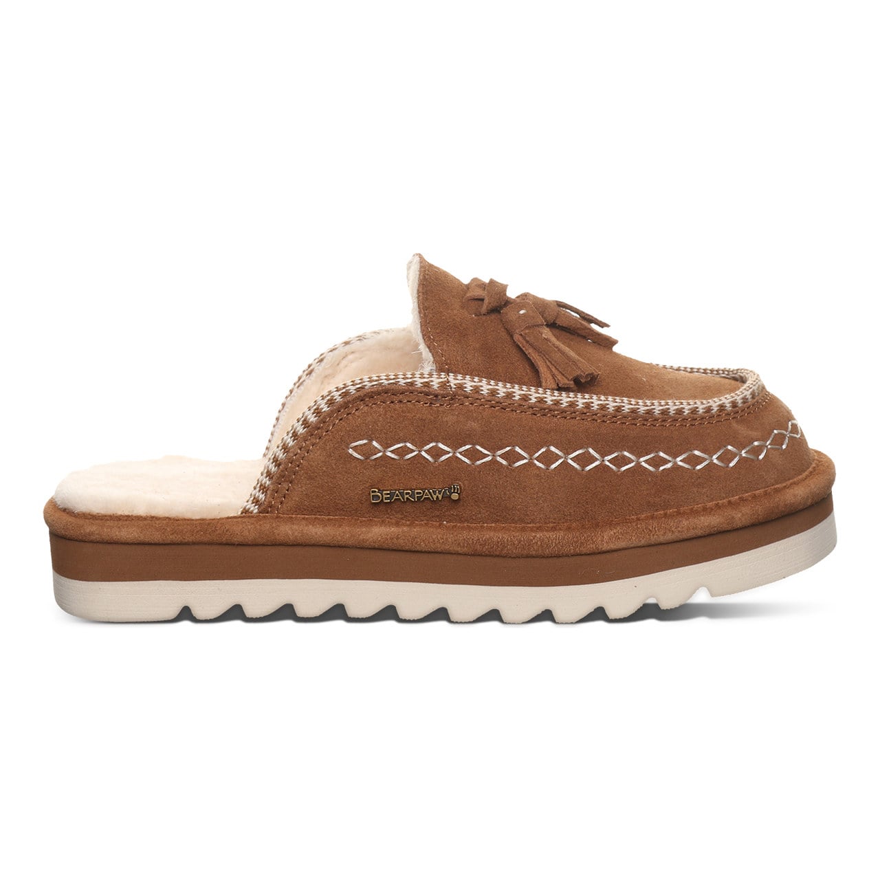 Bearpaw Leona Women's Cozy Slip-On Slippers - Cinnamon - side view 2