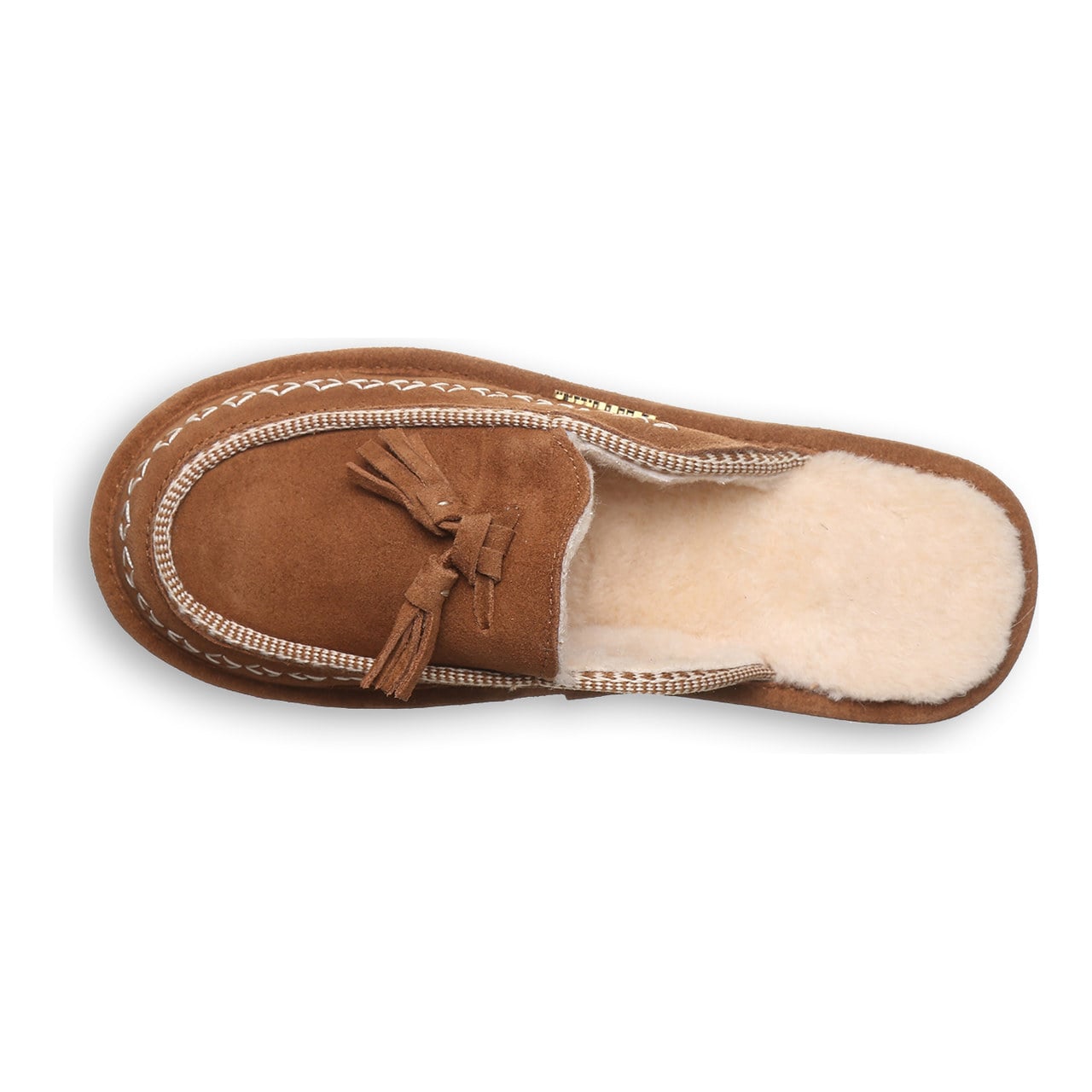 Bearpaw Leona Women's Cozy Slip-On Slippers - Cinnamon - top view