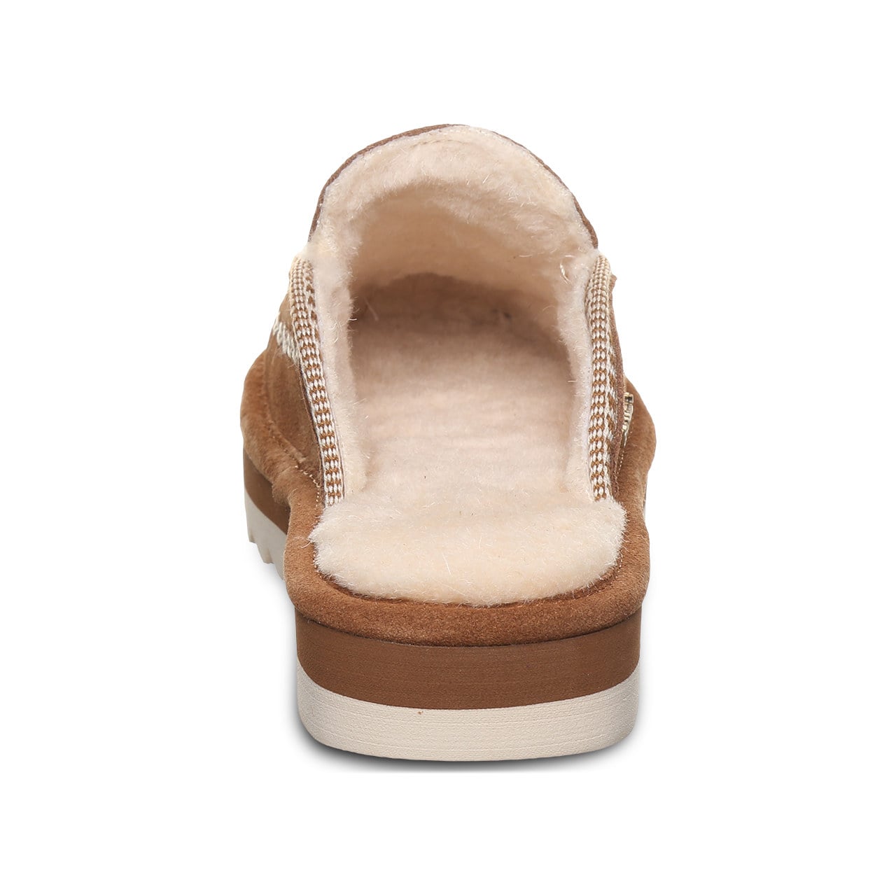 Bearpaw Leona Women's Cozy Slip-On Slippers - Cinnamon - back view