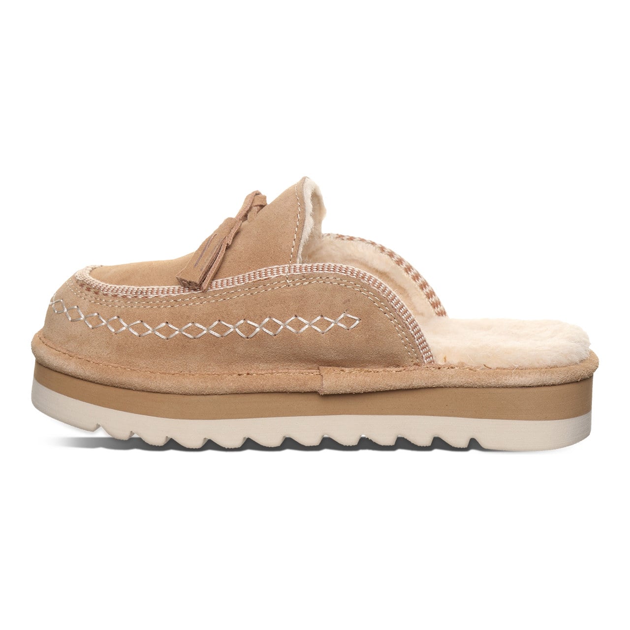 Bearpaw Leona Women's Cozy Slip-On Slippers - Toffee - side view
