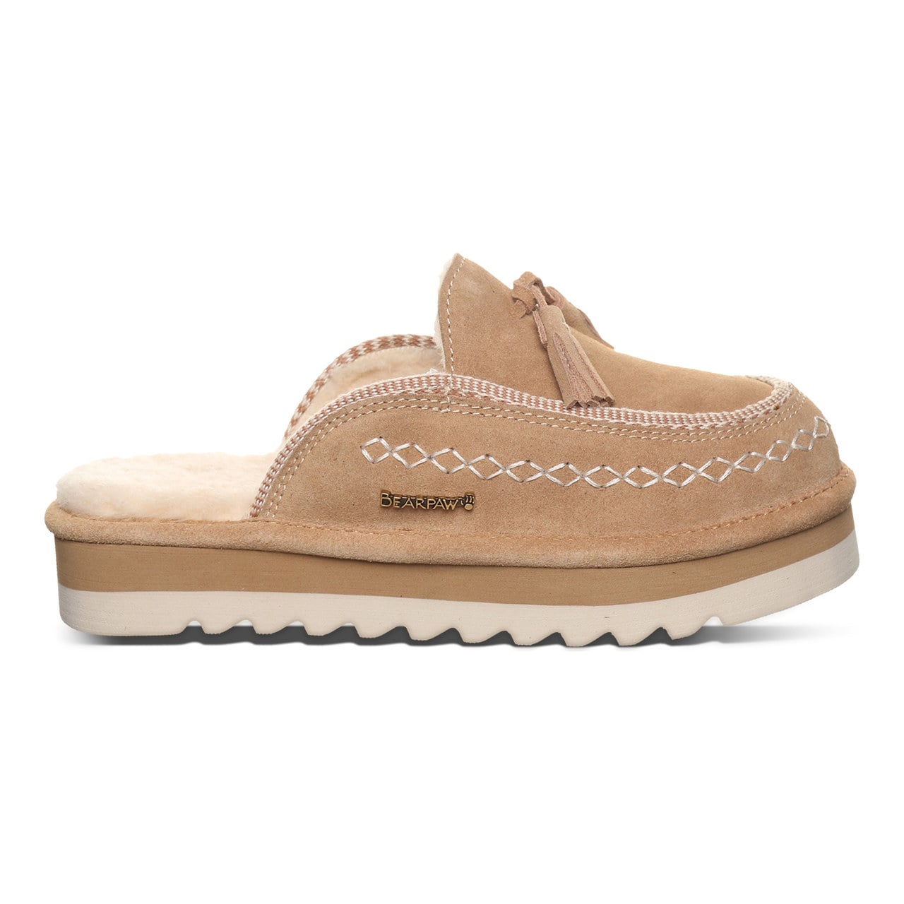 Bearpaw Leona Women's Cozy Slip-On Slippers - Toffee - side view 2