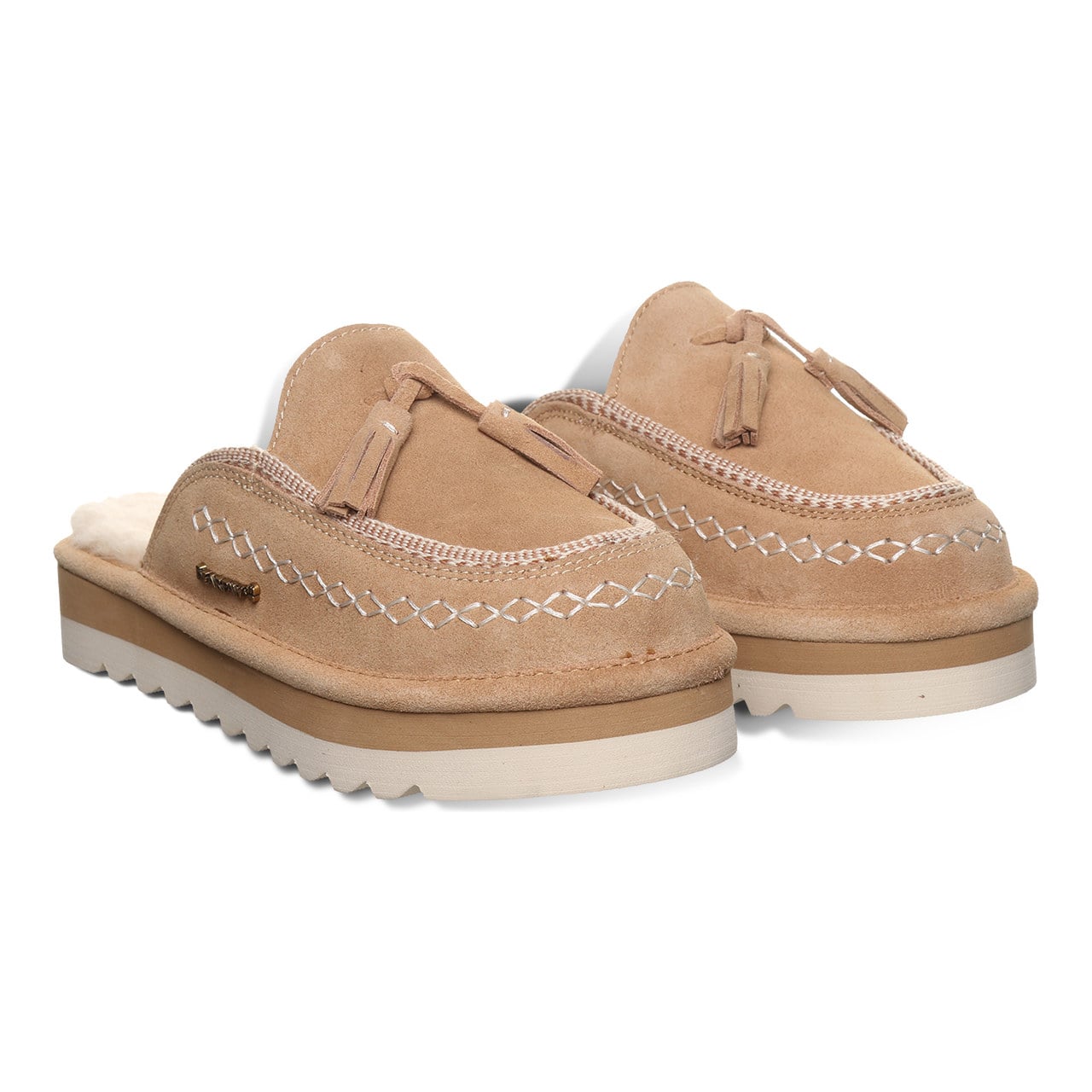 Bearpaw Leona Women's Cozy Slip-On Slippers - Toffee - pair view