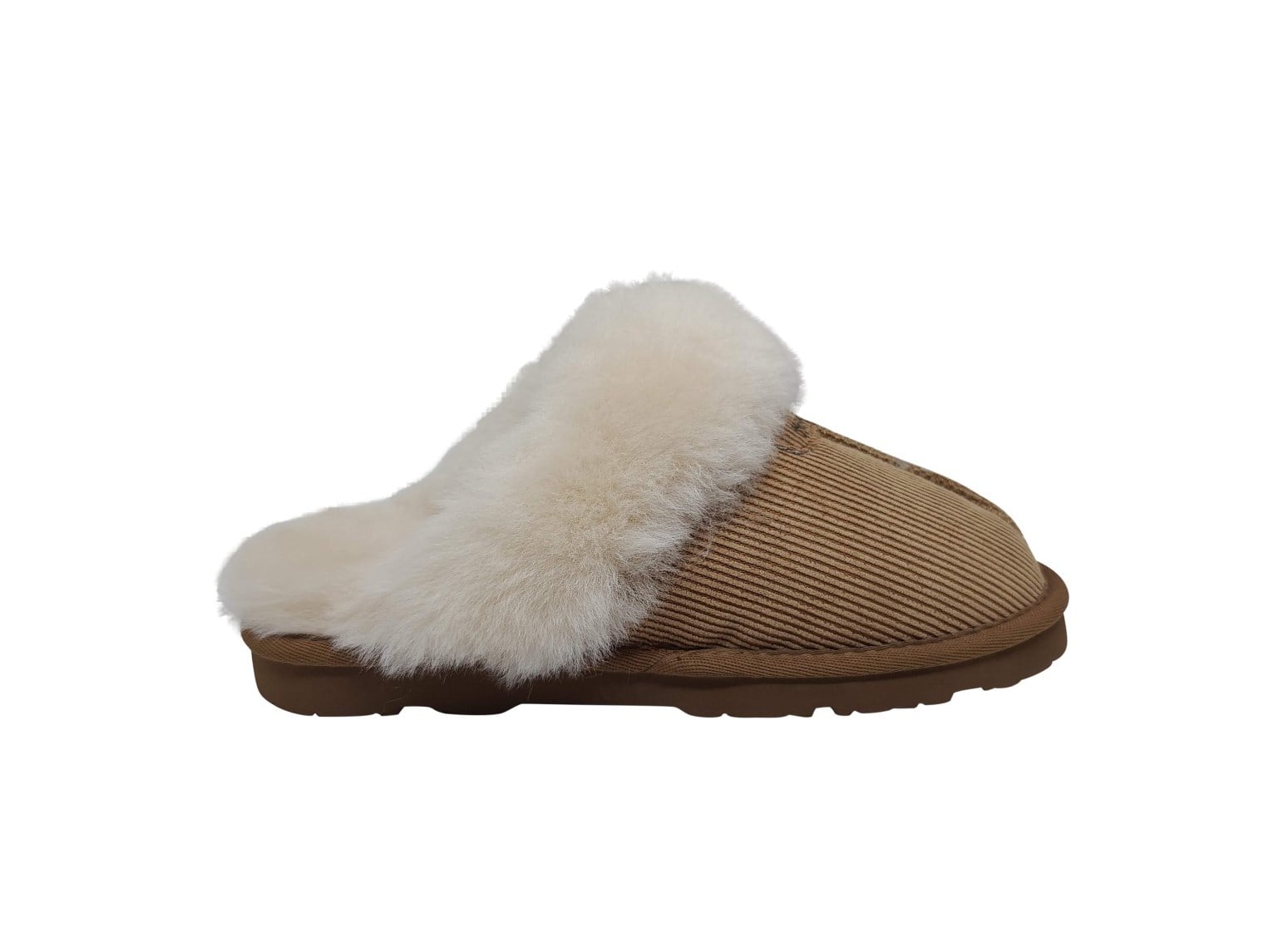 Bearpaw Loki II 2 - Women's Sheepskin Slippers - loki Hickory Corduroy 04 side