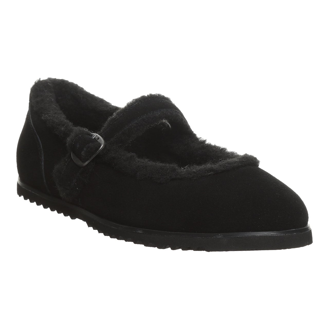 Bearpaw Lou Lou Women's Cozy Mary Jane Shoes - Black - angle main