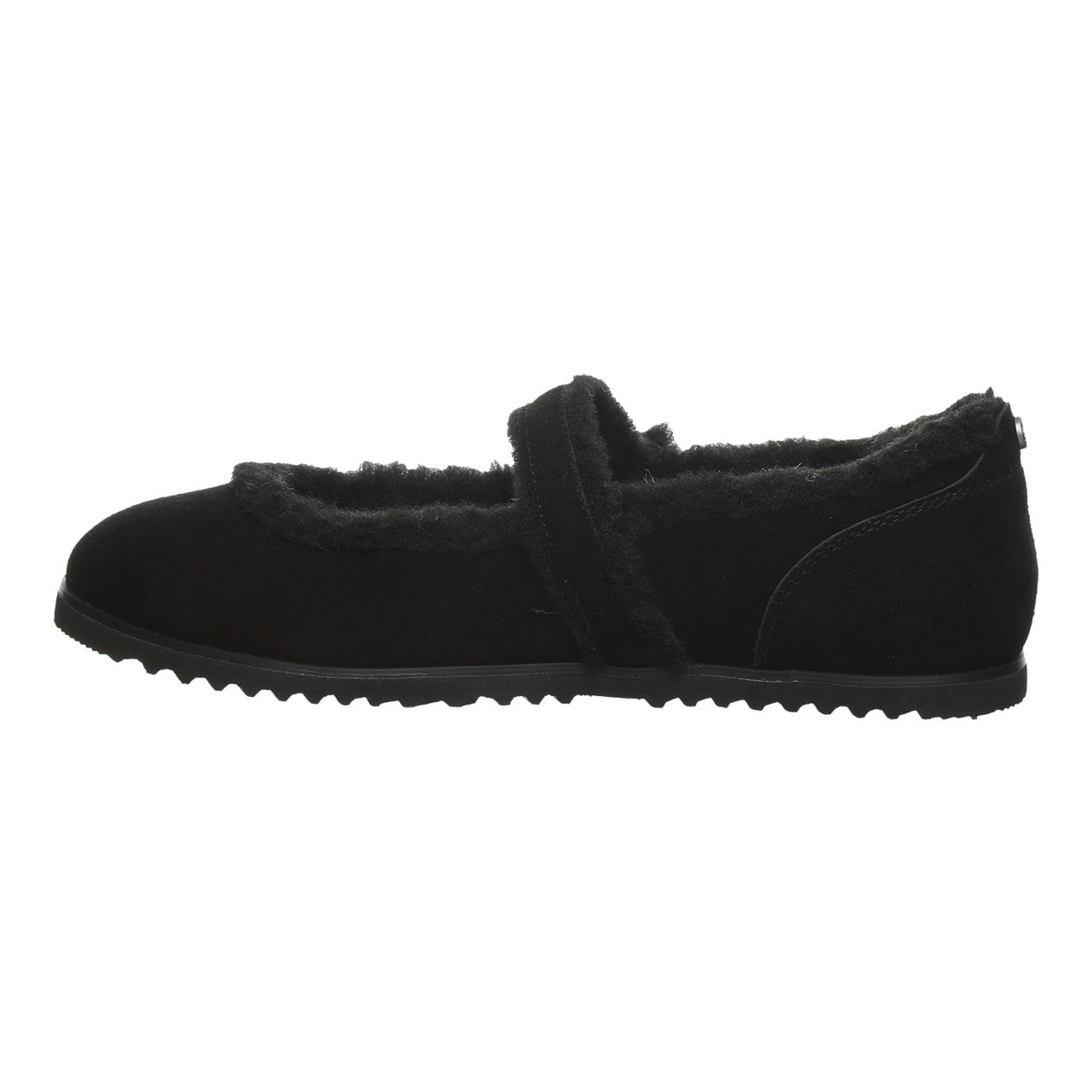 Bearpaw Lou Lou Women's Cozy Mary Jane Shoes - Black - side view