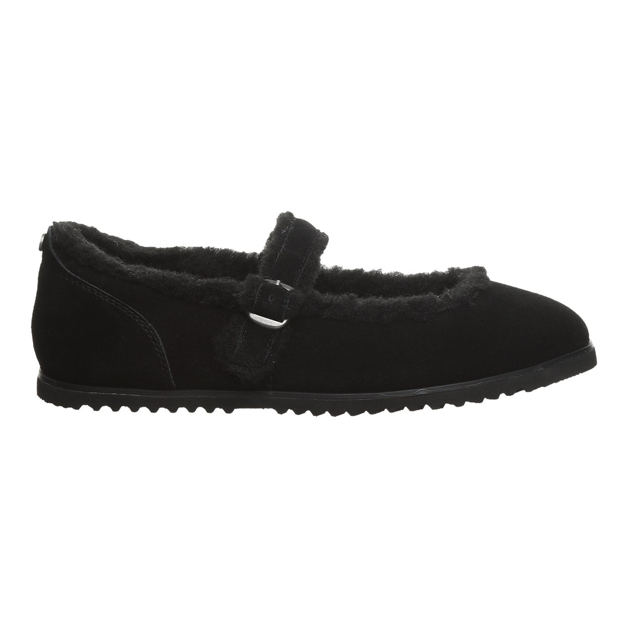 Bearpaw Lou Lou Women's Cozy Mary Jane Shoes - Black - side view 2