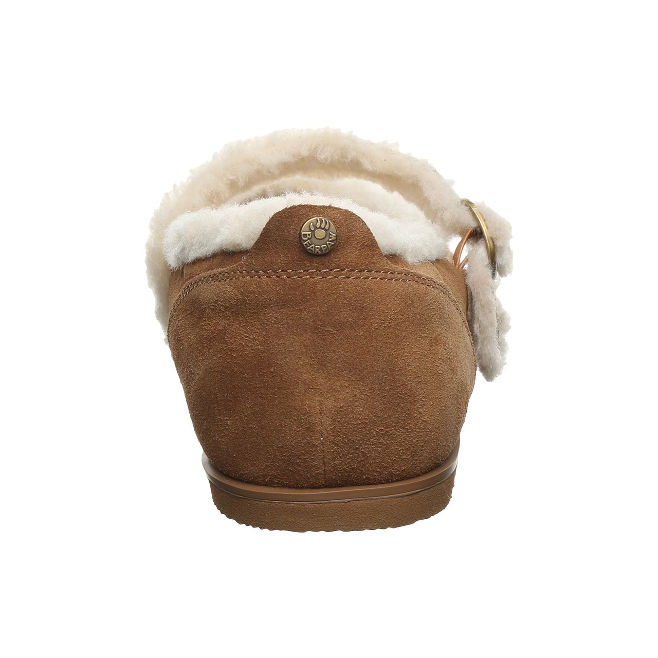 Bearpaw Lou Lou Women's Cozy Mary Jane Shoes - Hickory - back view