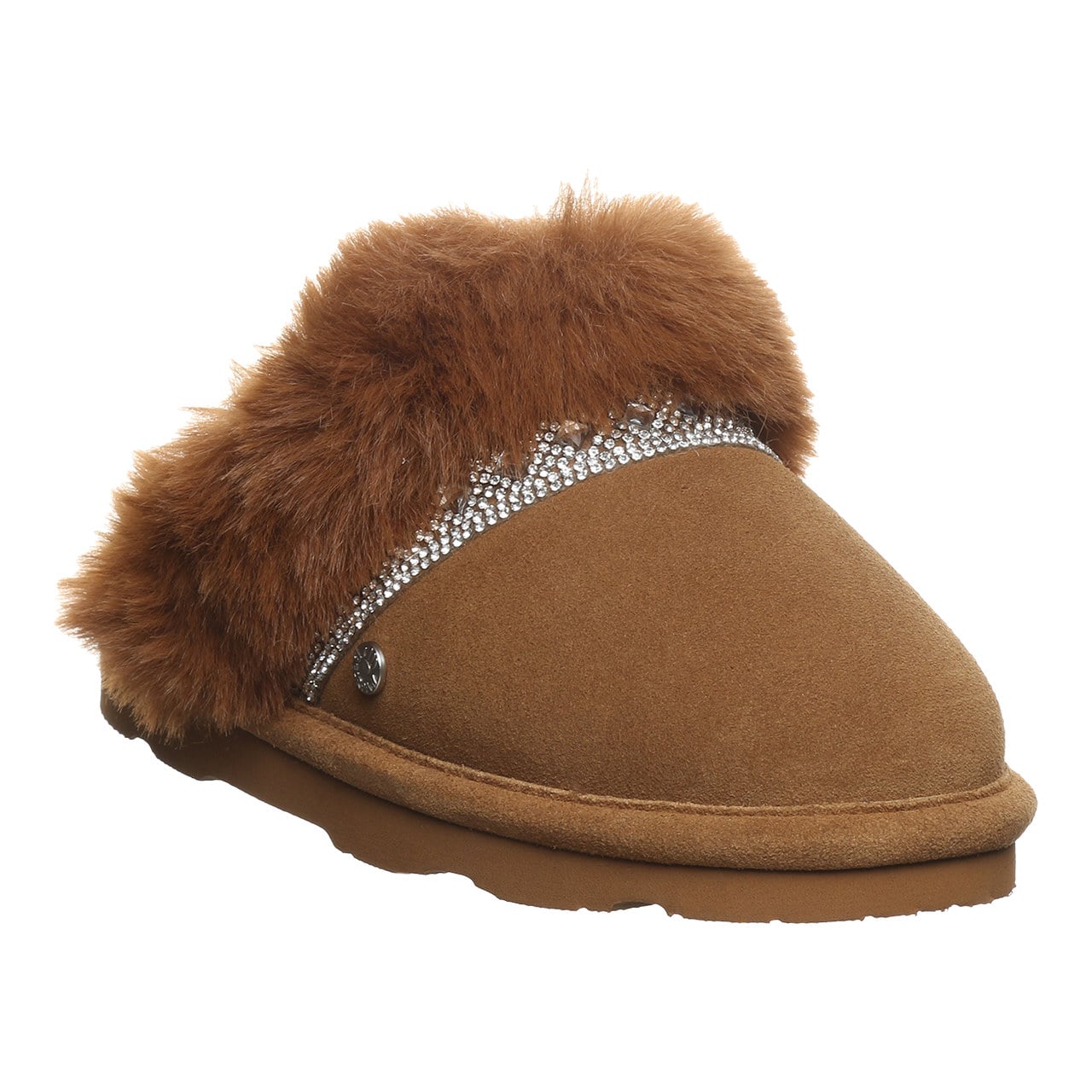Bearpaw Pyper Youth Sparkly Slippers - Hickory - angle main