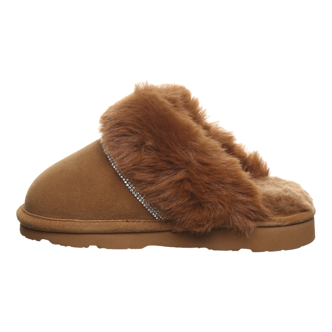Bearpaw Pyper Youth Sparkly Slippers - Hickory - side view