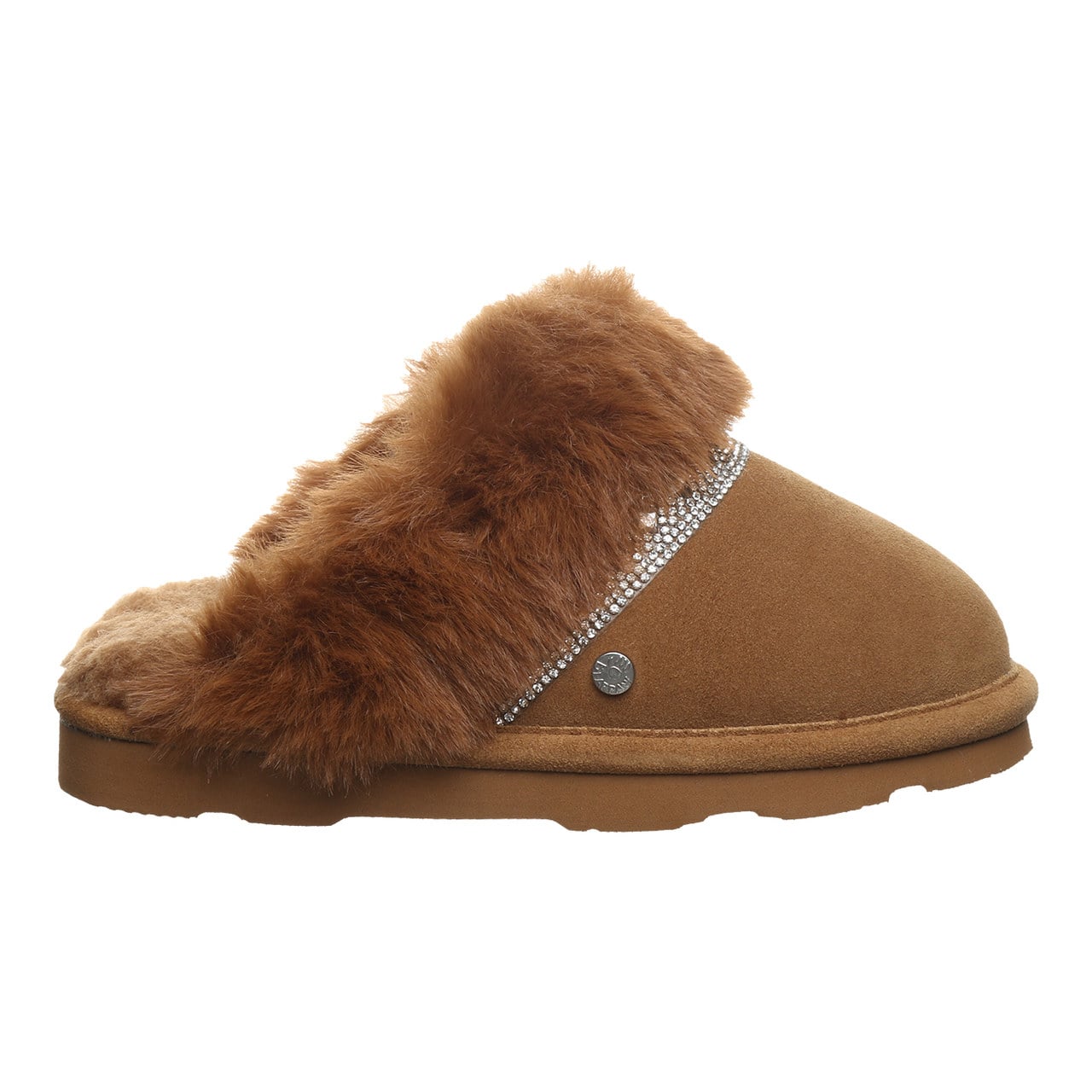 Bearpaw Pyper Youth Sparkly Slippers - Hickory - side view 2