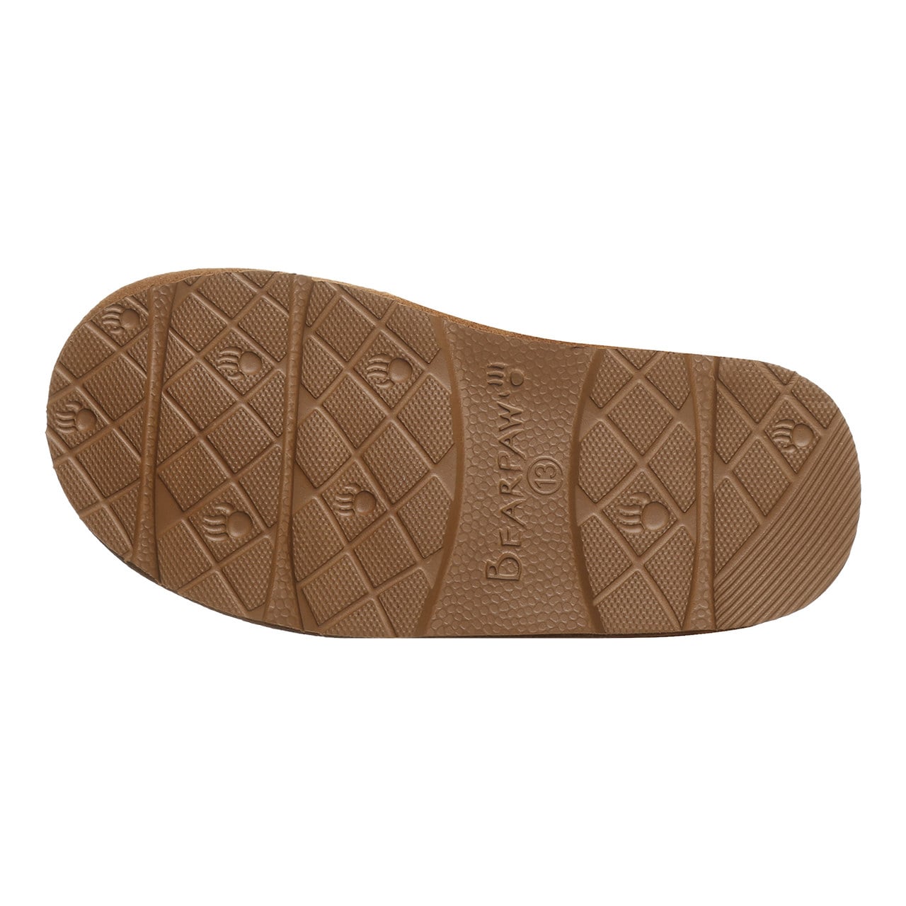 Bearpaw Pyper Youth Sparkly Slippers - Hickory - bottom view