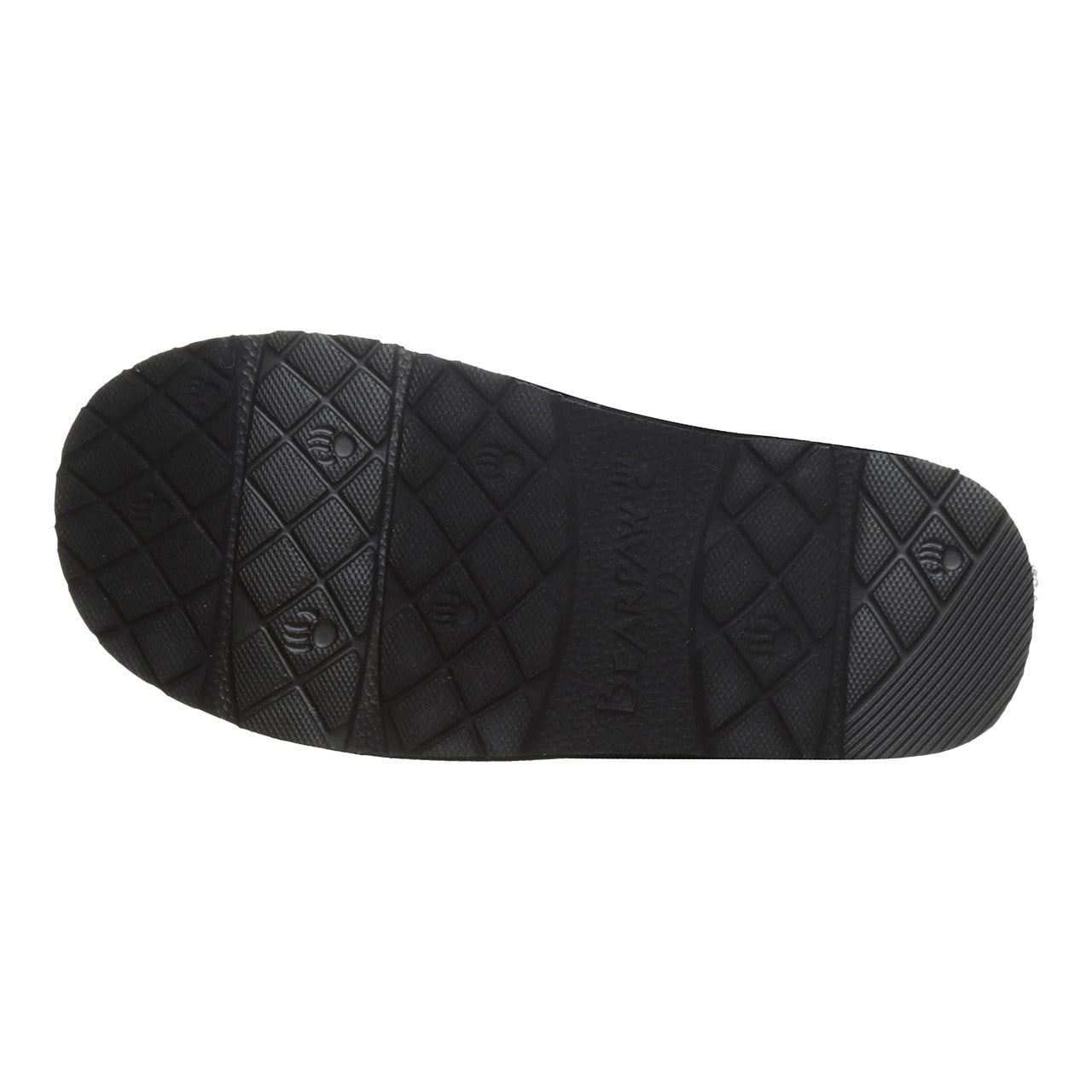 Bearpaw Rumie Cable Knit Women's Easy On/Off Slippers - Black - bottom view