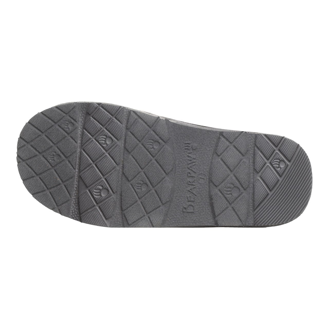 Bearpaw Rumie Cable Knit Women's Easy On/Off Slippers - Charcoal - bottom view