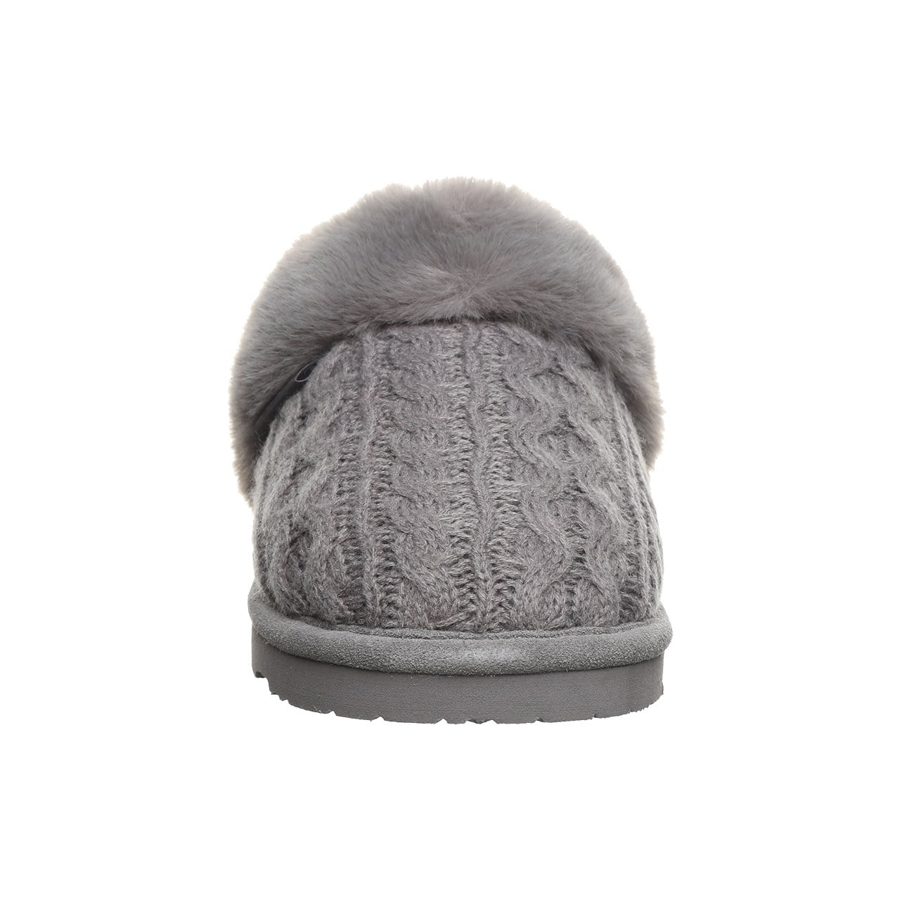 Bearpaw Rumie Cable Knit Women's Easy On/Off Slippers - Charcoal - front view