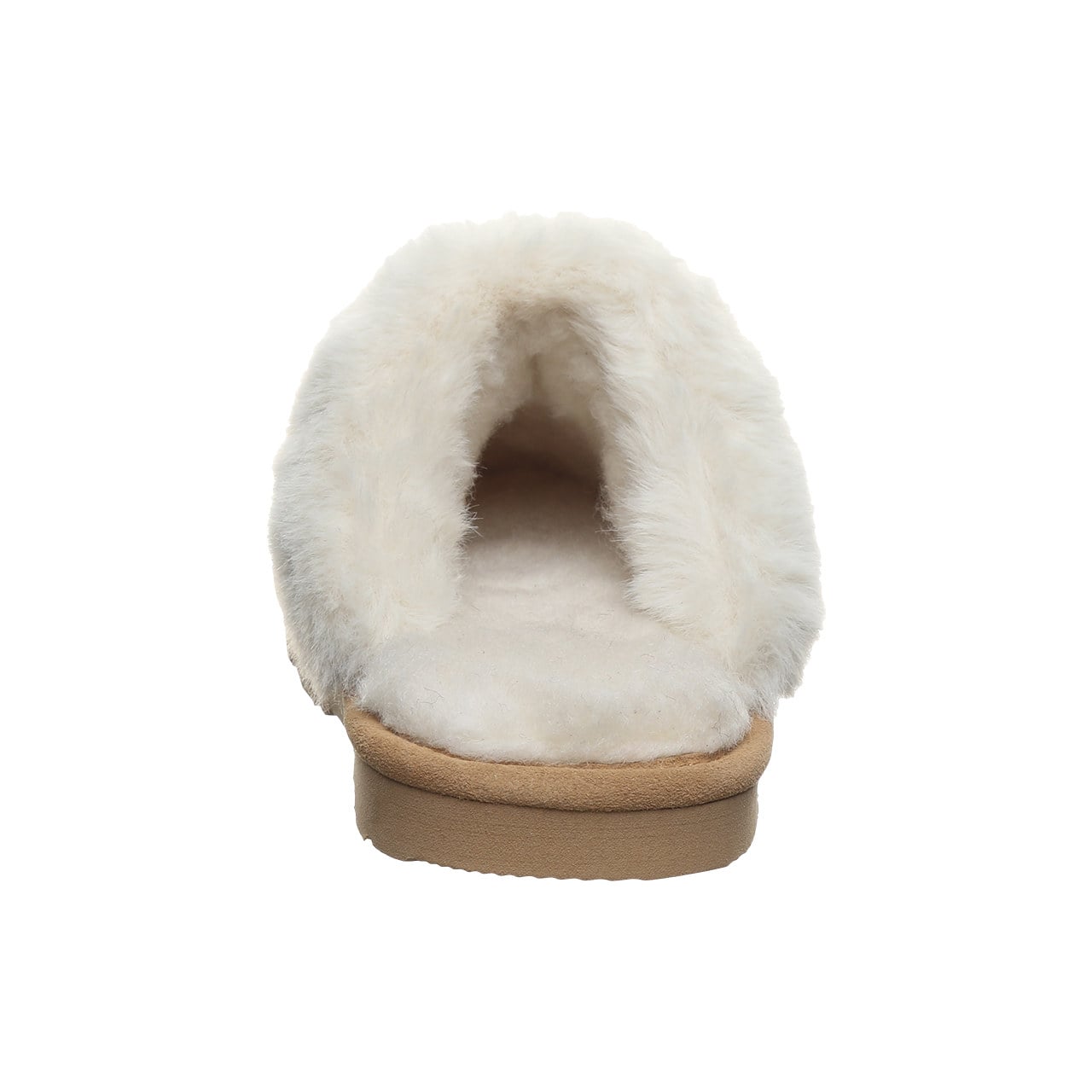 Bearpaw Rumie Cable Knit Women's Easy On/Off Slippers - Cream - back view
