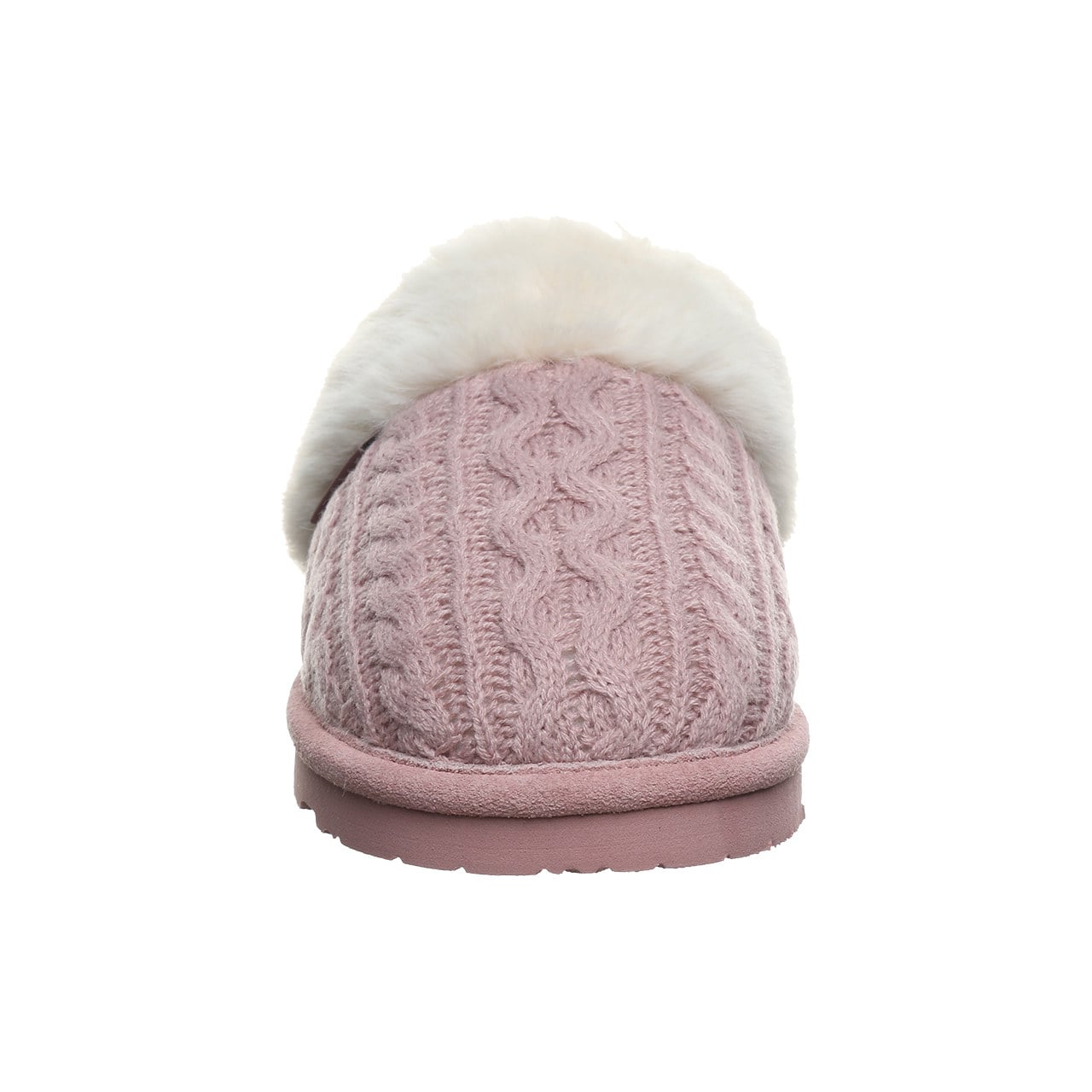 Bearpaw Rumie Cable Knit Women's Easy On/Off Slippers - Peony - front view