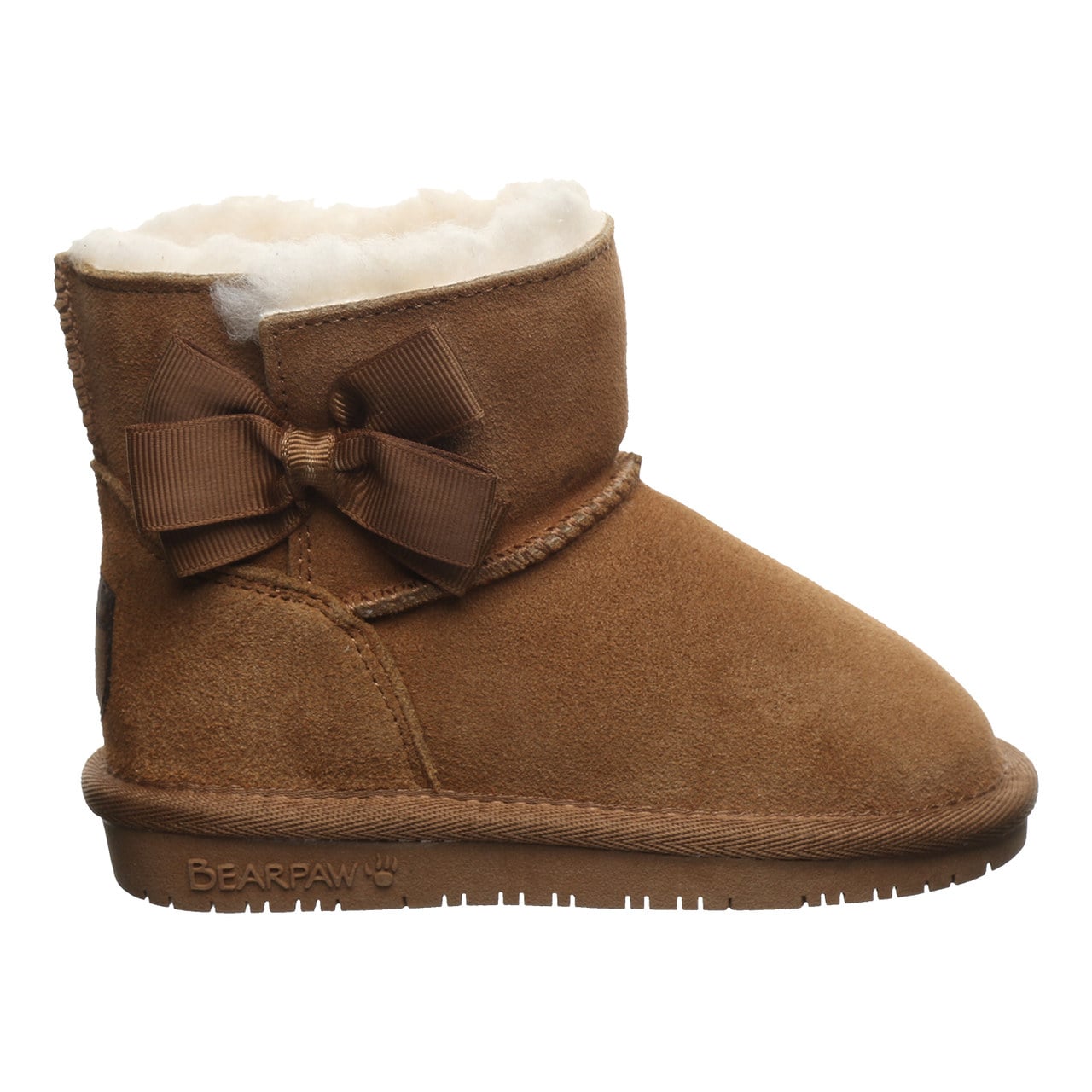 Bearpaw Saige Toddler Cozy Pull-On Boots - Hickory - side view 2