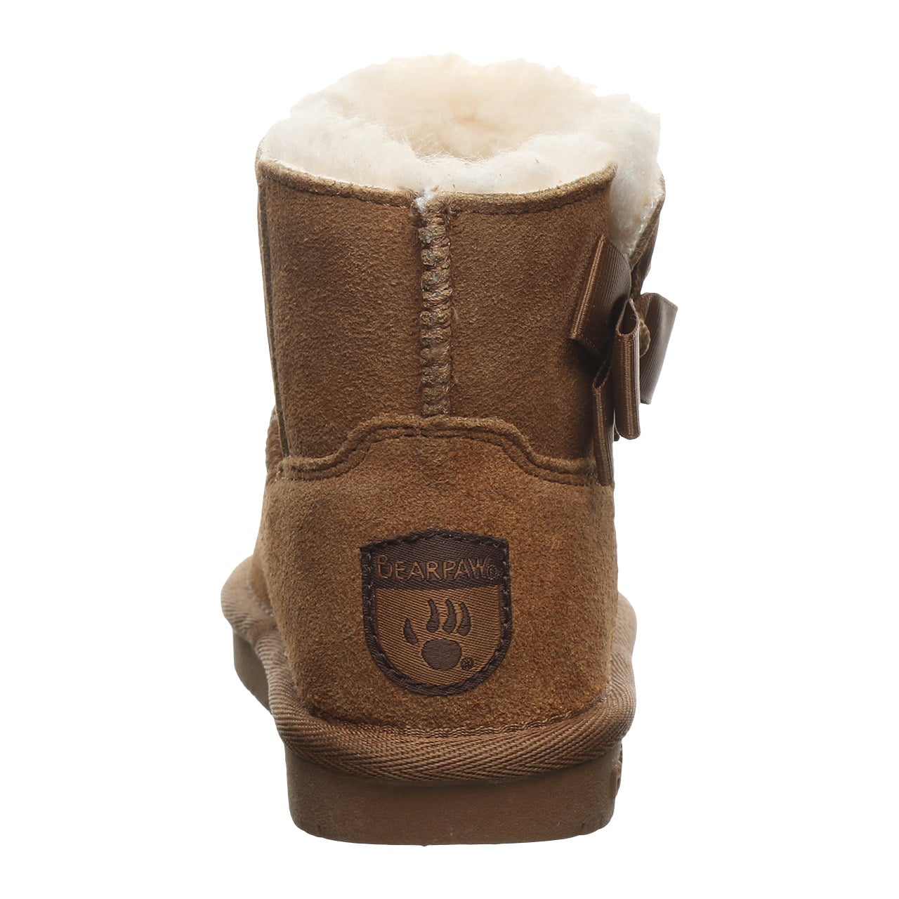 Bearpaw Saige Toddler Cozy Pull-On Boots - Hickory - back view