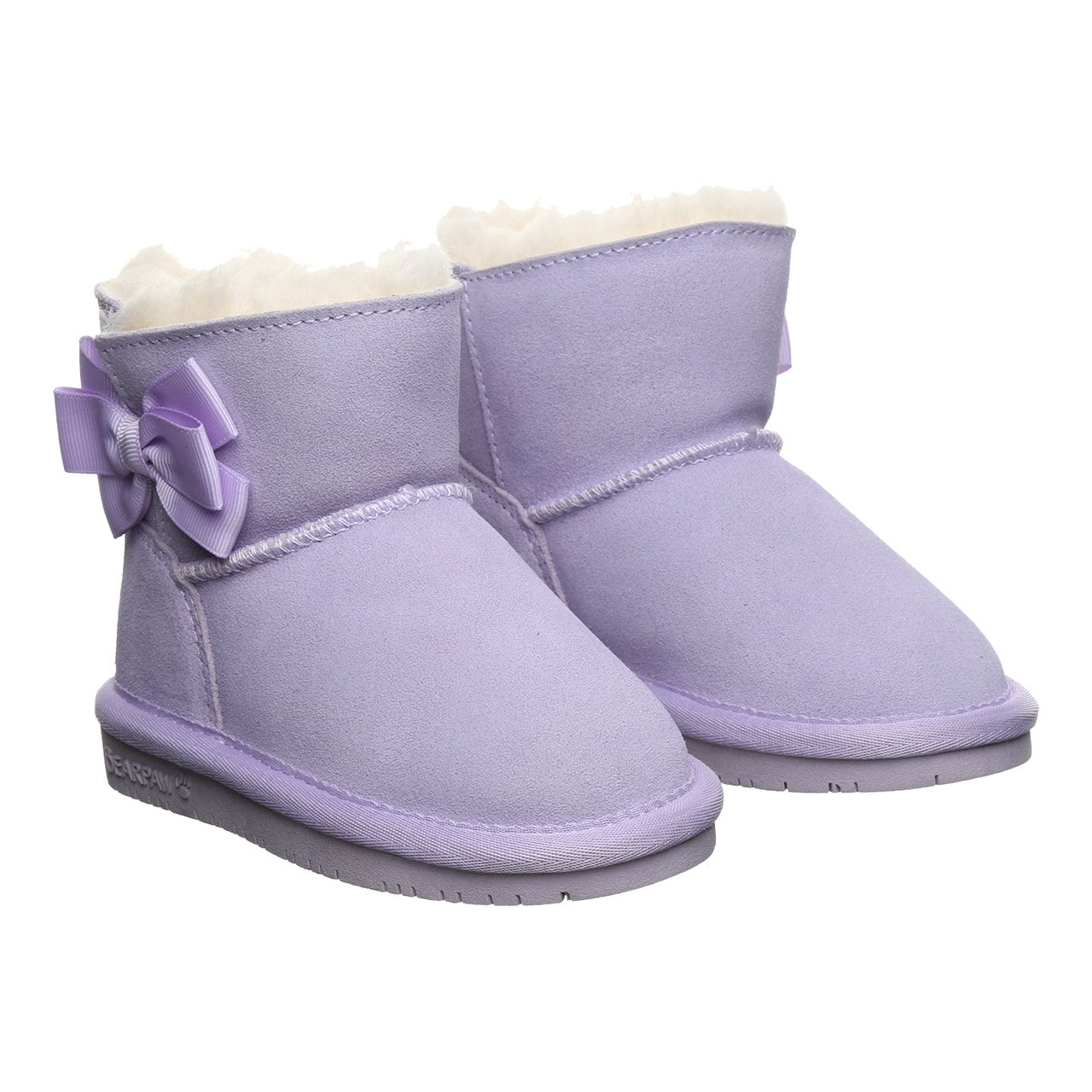 Bearpaw Saige Toddler Cozy Pull-On Boots - Washed Lavender - pair view
