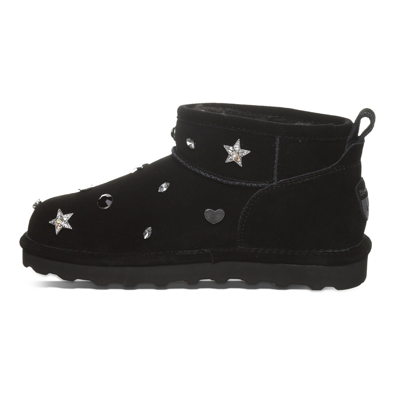 Bearpaw Shorty Nova Women's Pull-On Ankle Boots - Black - side view
