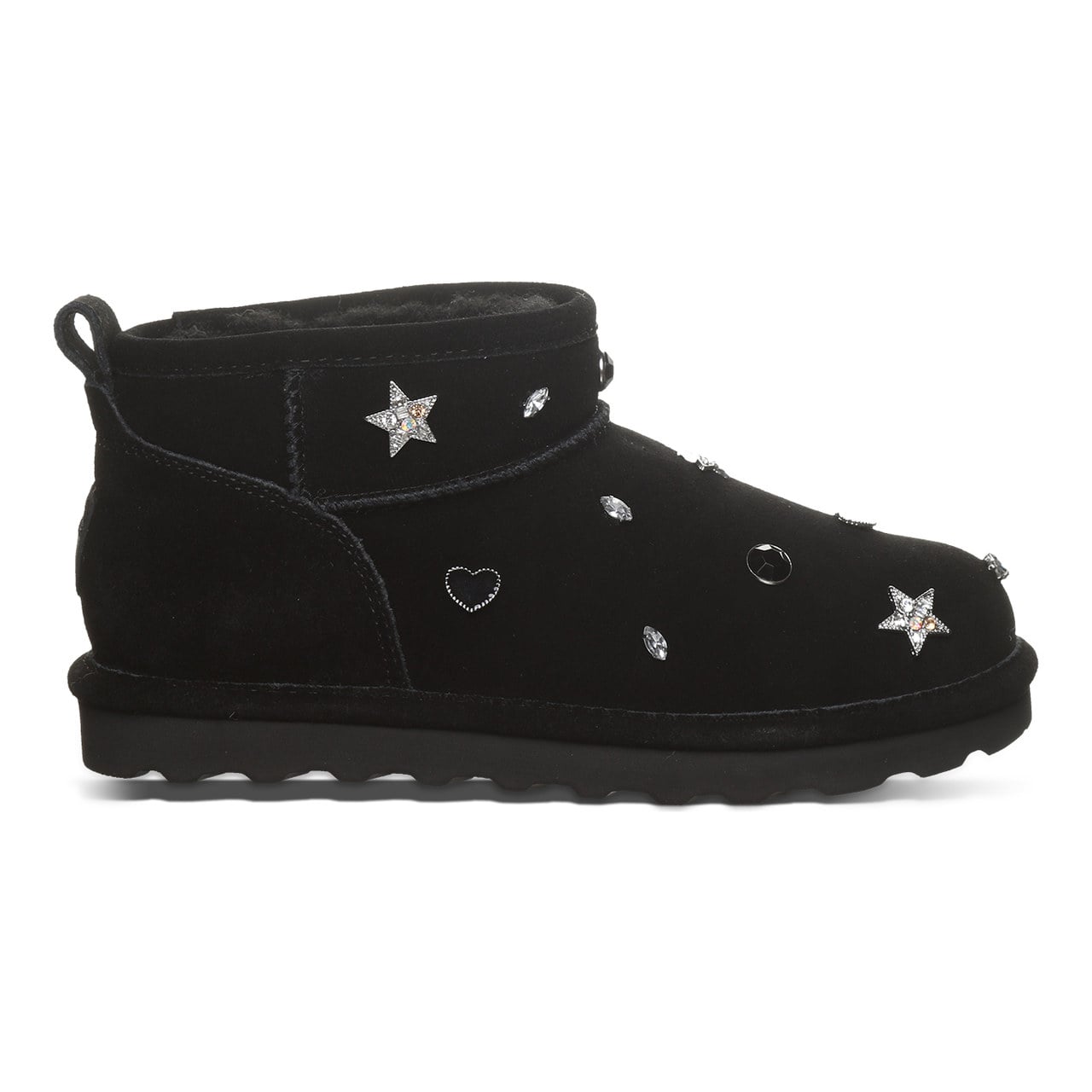 Bearpaw Shorty Nova Women's Pull-On Ankle Boots - Black - side view 2