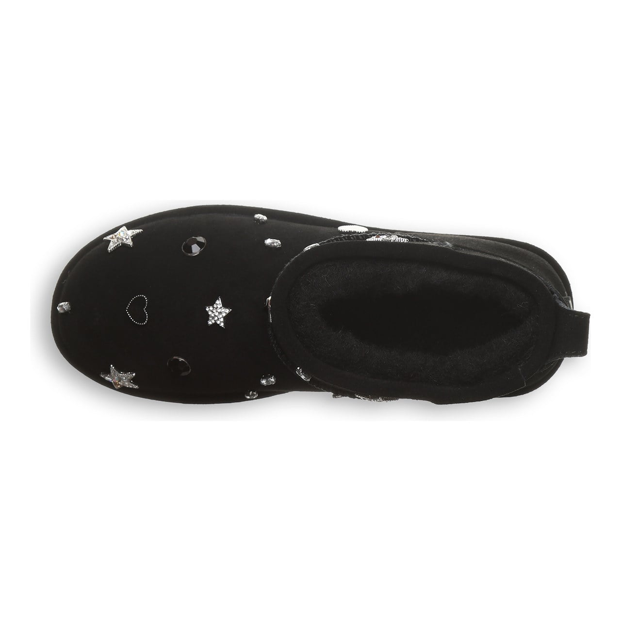 Bearpaw Shorty Nova Women's Pull-On Ankle Boots - Black - top view