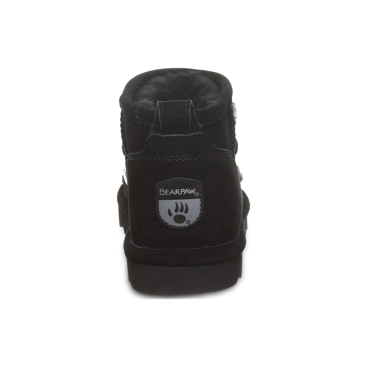 Bearpaw Shorty Nova Women's Pull-On Ankle Boots - Black - back view