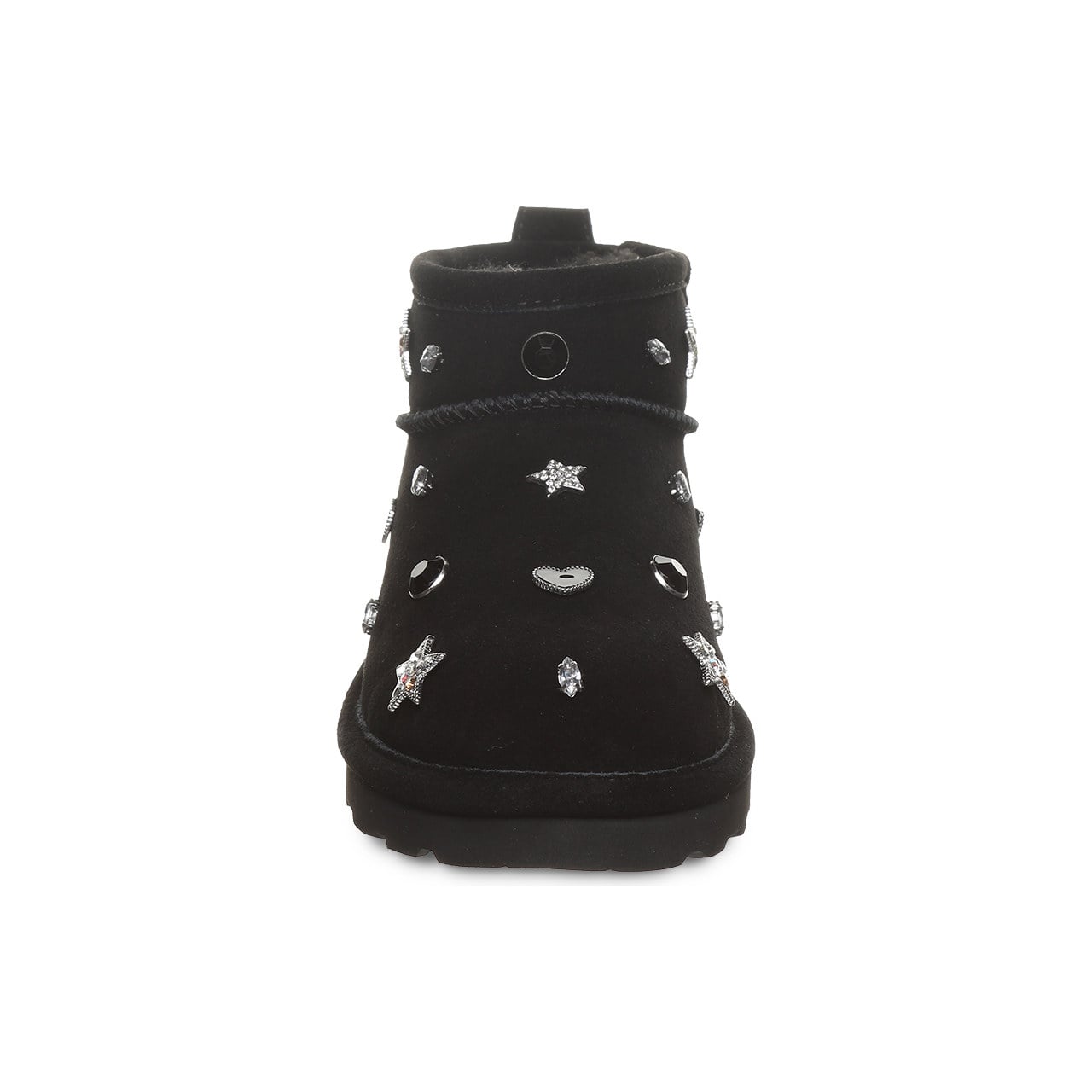 Bearpaw Shorty Nova Women's Pull-On Ankle Boots - Black - front view