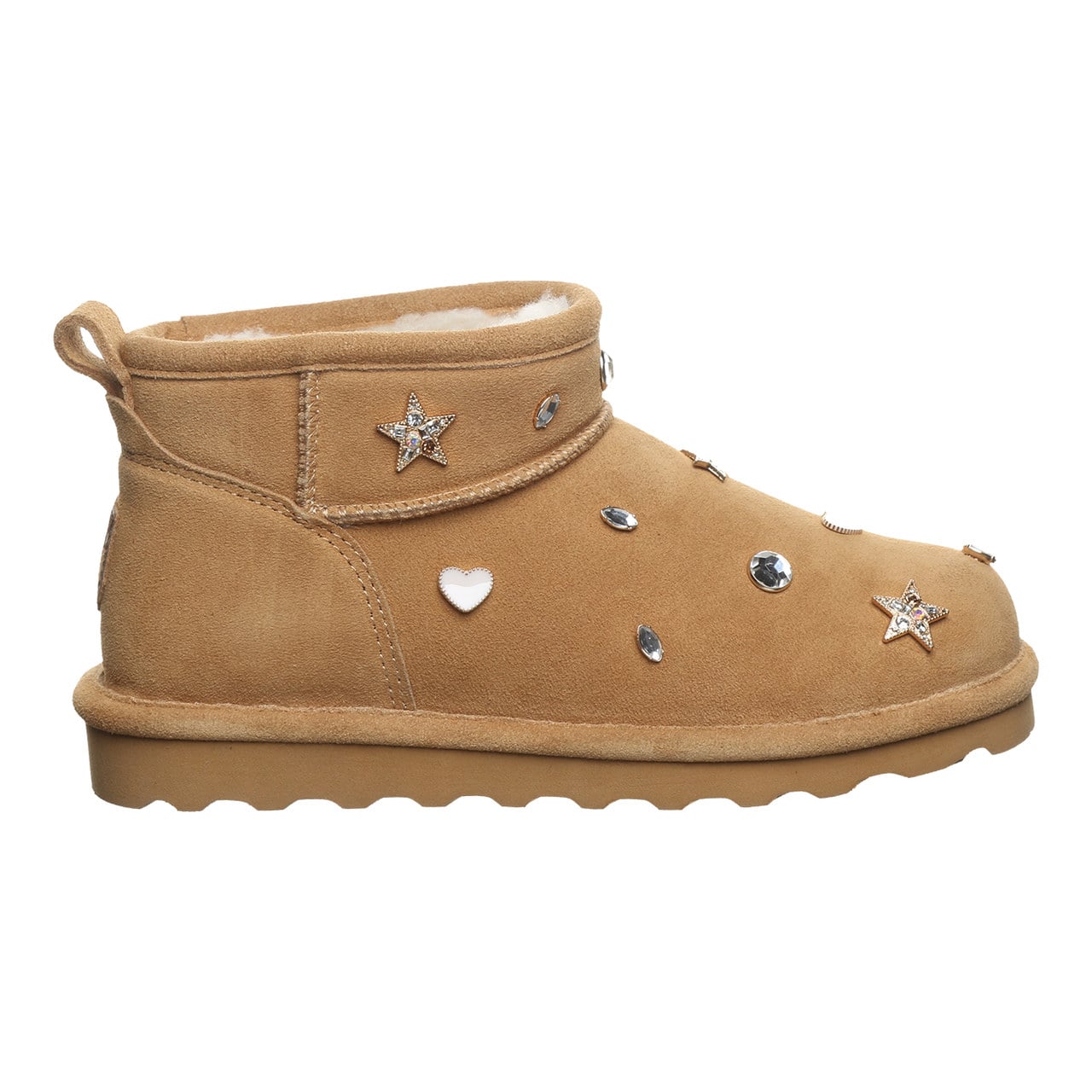 Bearpaw Shorty Nova Women's Pull-On Ankle Boots - Iced Coffee - side view 2